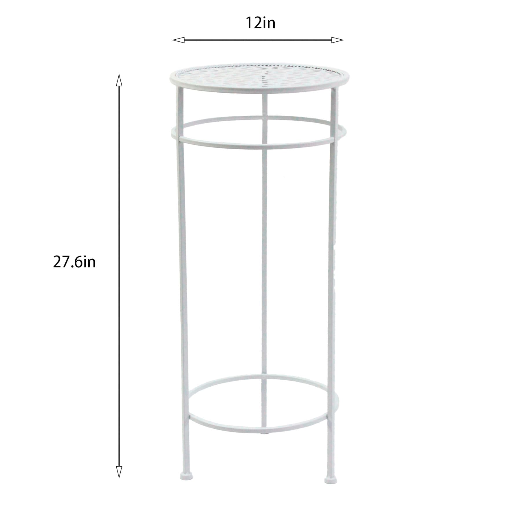 Harper White Plant Stand, Large