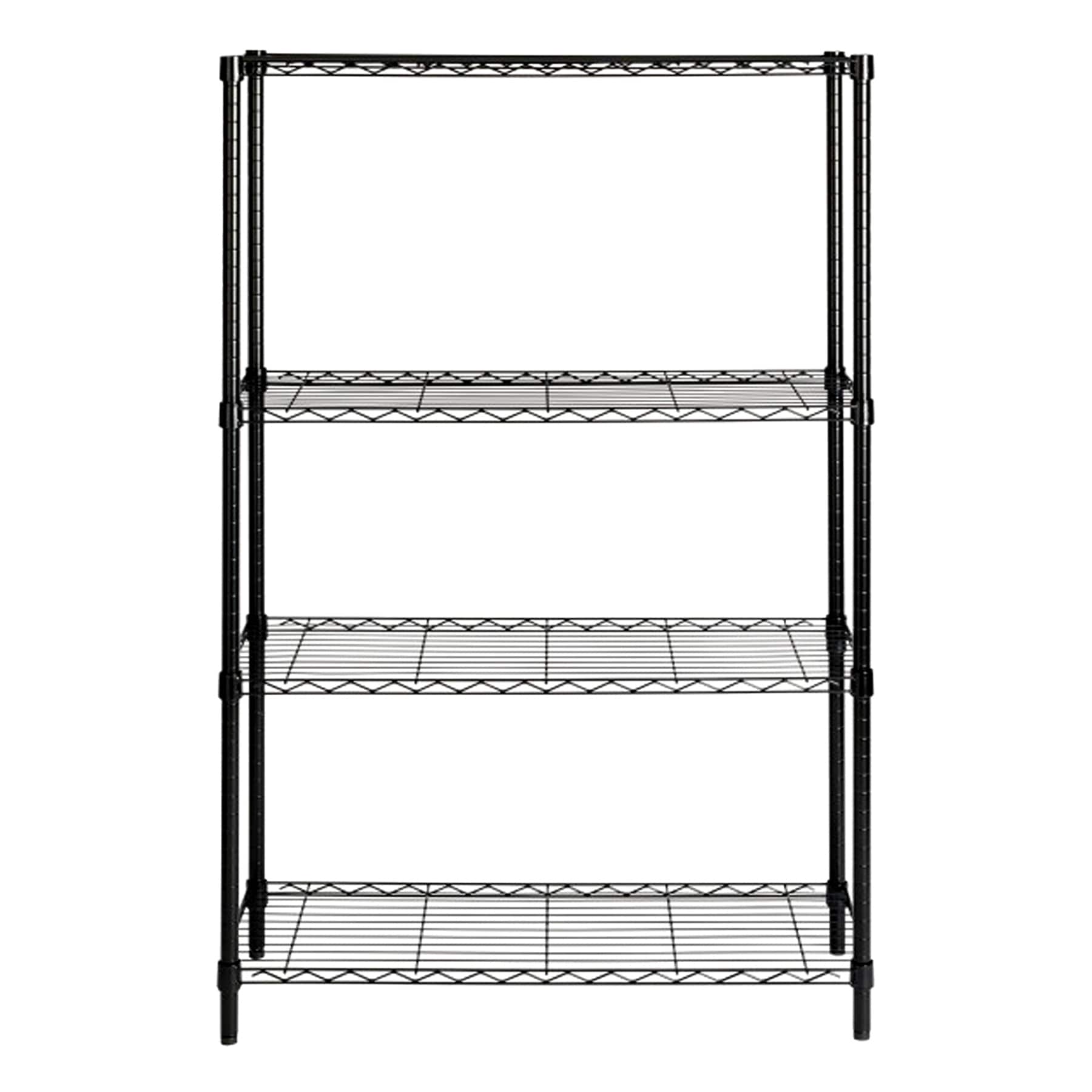 4-Tier Metal Shelving Unit, Black