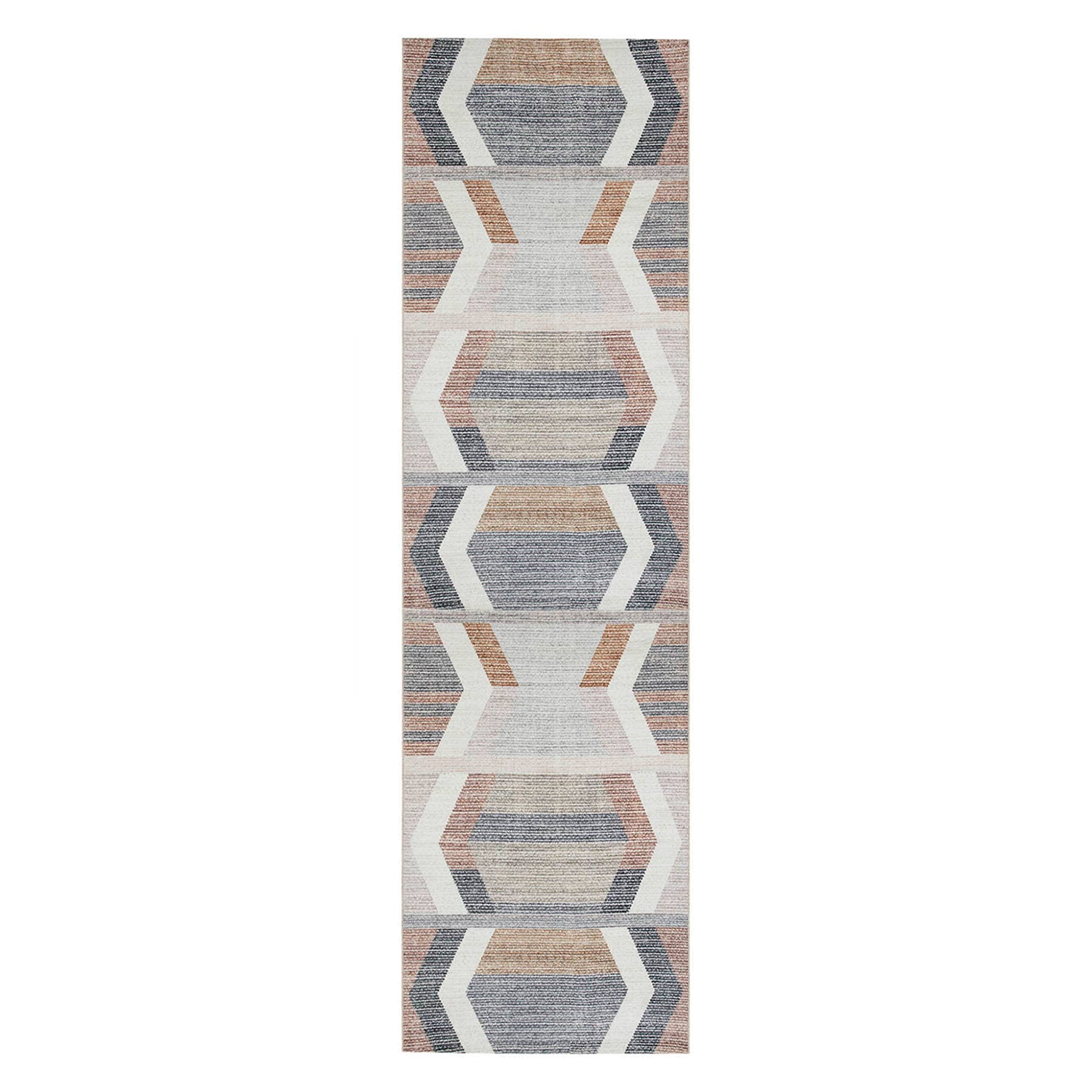(B827) Arrow Multicolor Washable Runner, 2x7