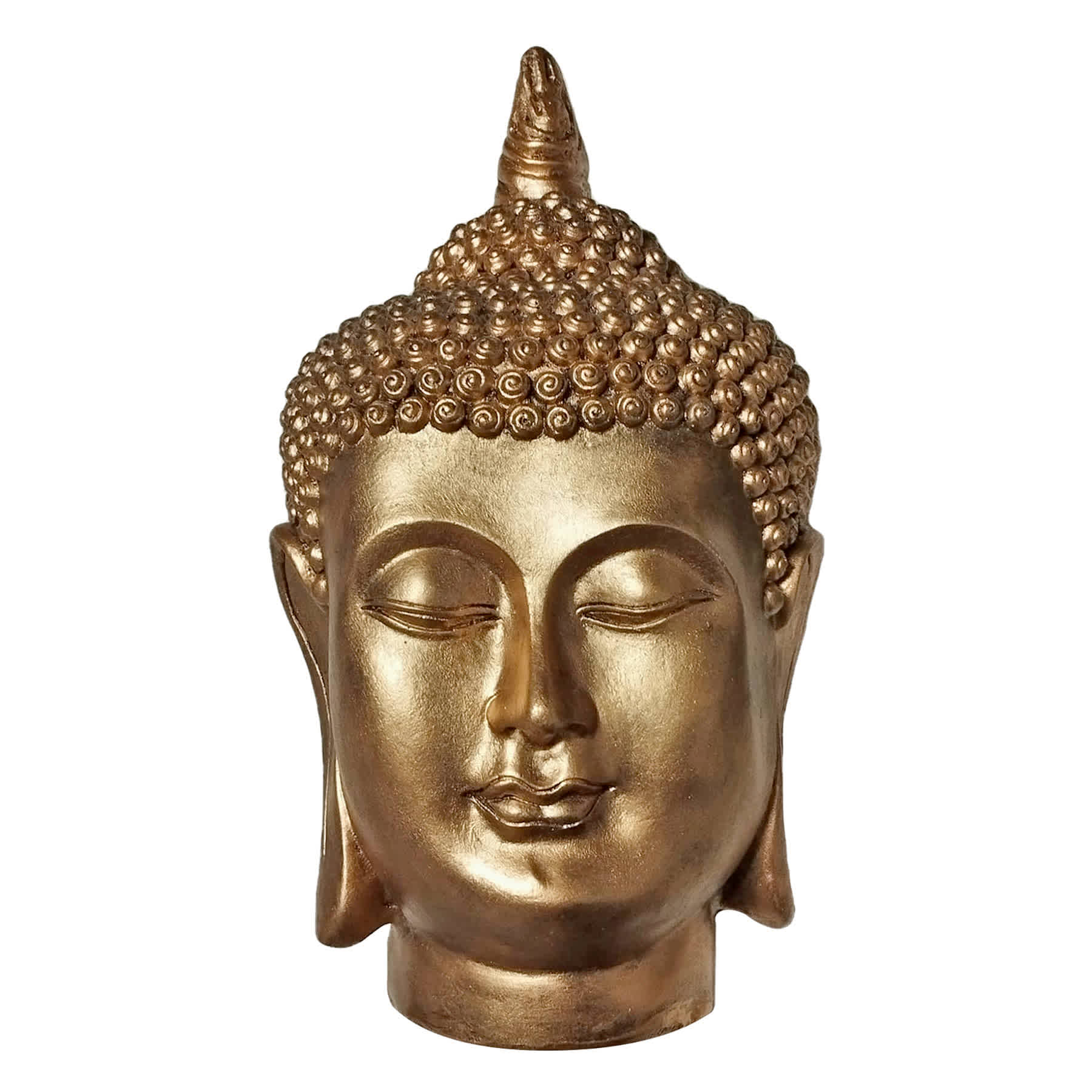 Found & Fable Gold Buddha Head Figurine, 13"