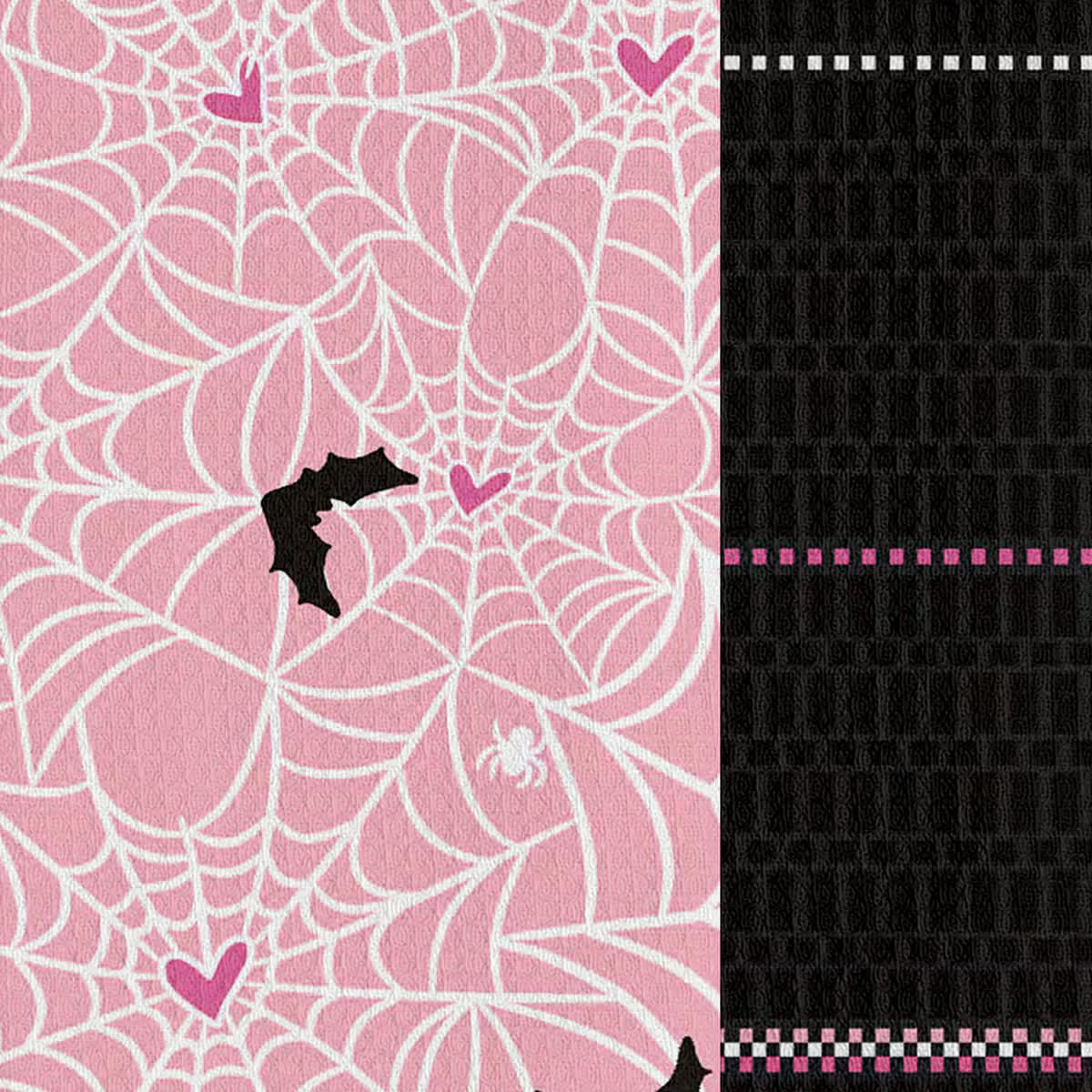 Set of 2 Pink Spider Web Kitchen Towels