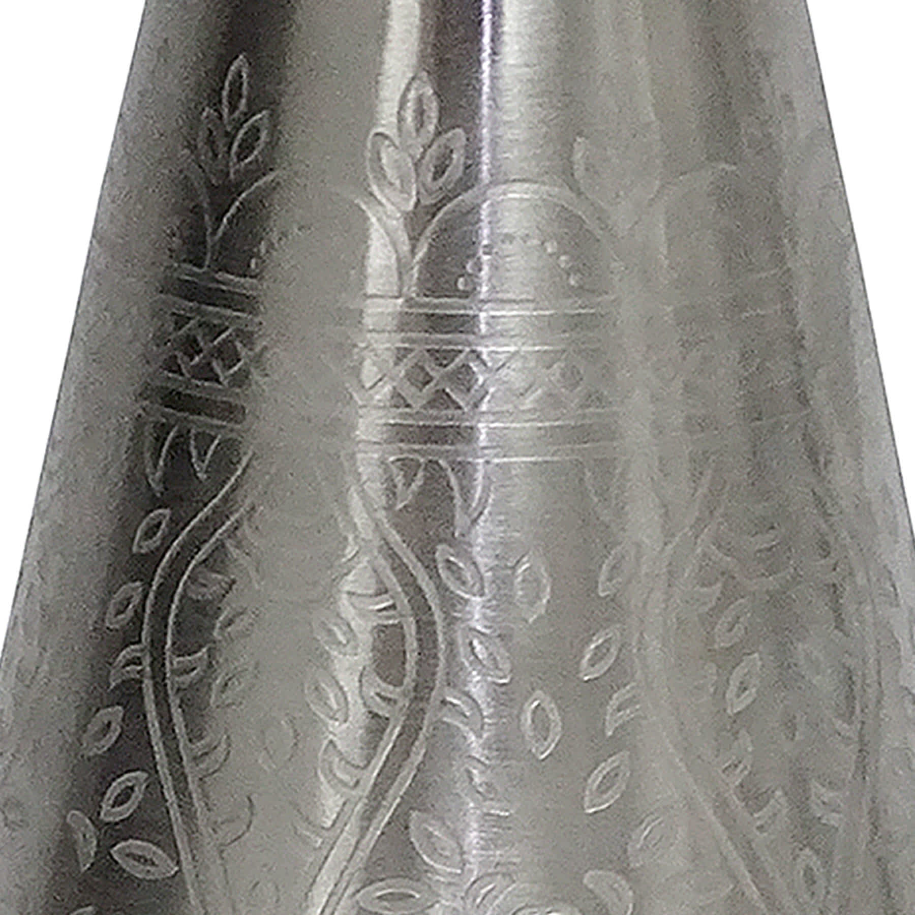 Found & Fable Etched Silver Metal Vase, 7"
