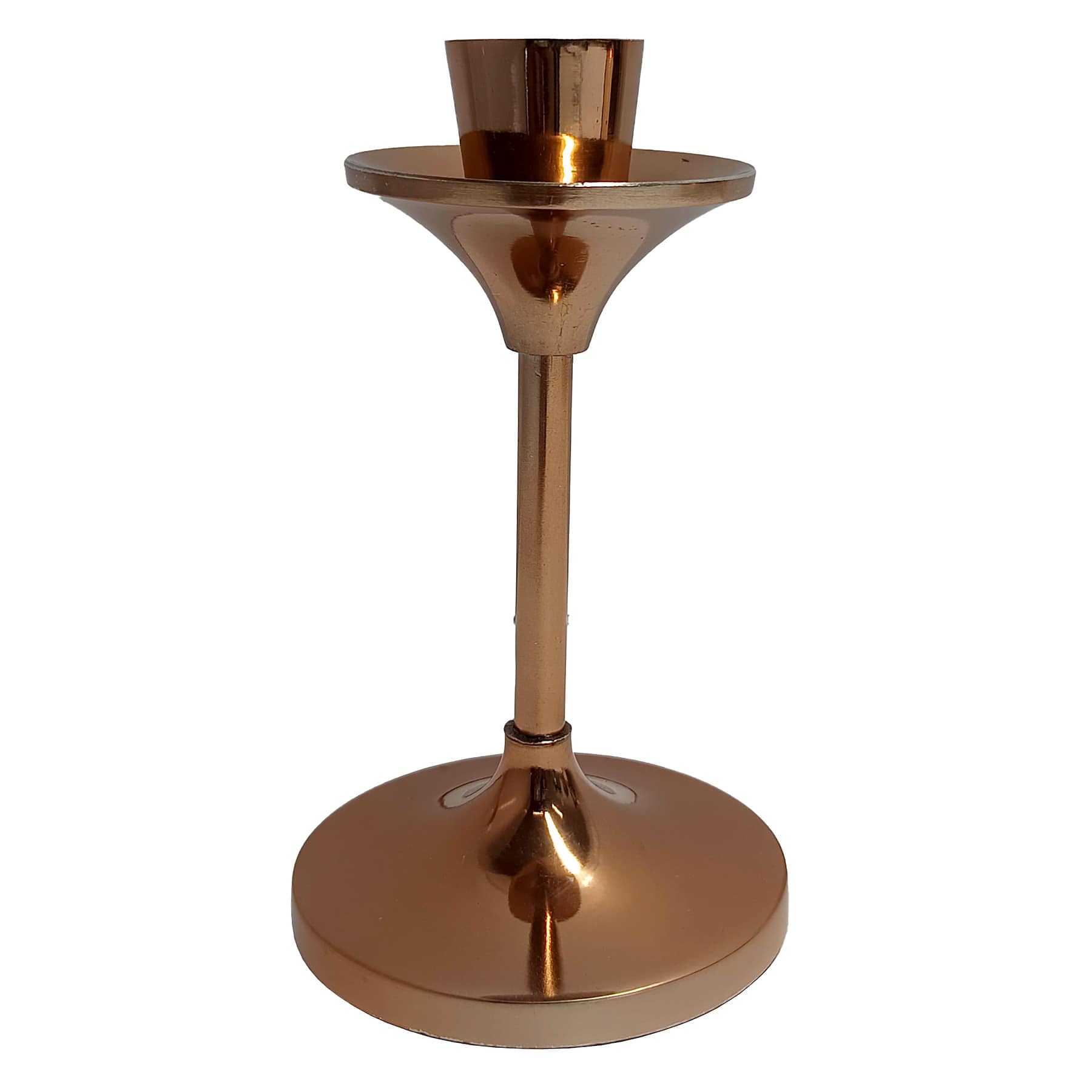 Copper Taper Candle Holder, 6"