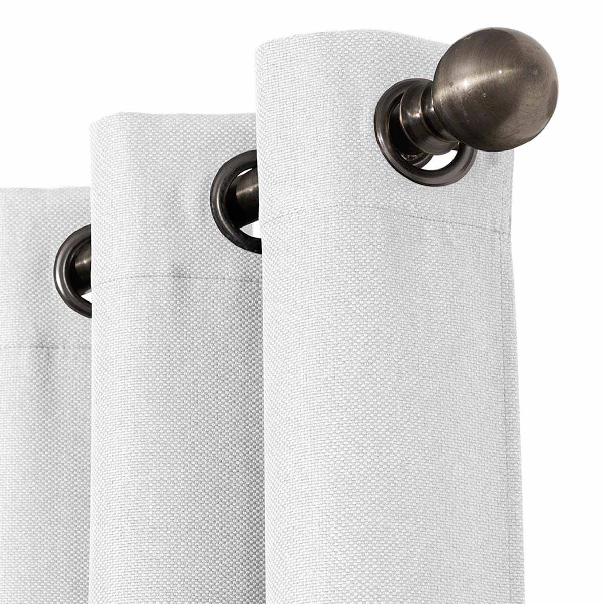 Rockwell White Blackout Grommet Curtain Panel, 84"