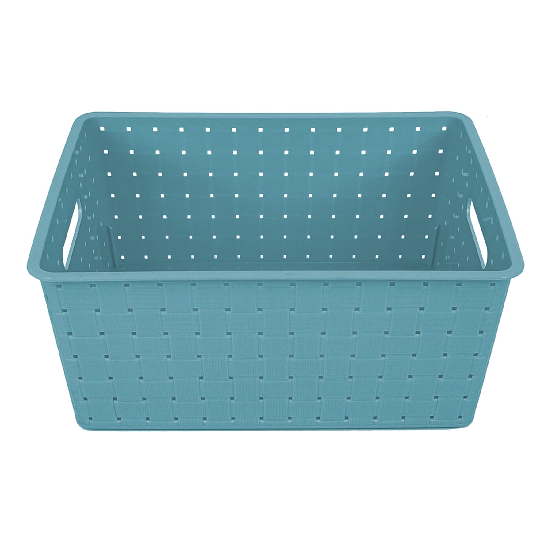 Tiny Dreamers Angel Blue Strap Design Weave Storage Basket, Small