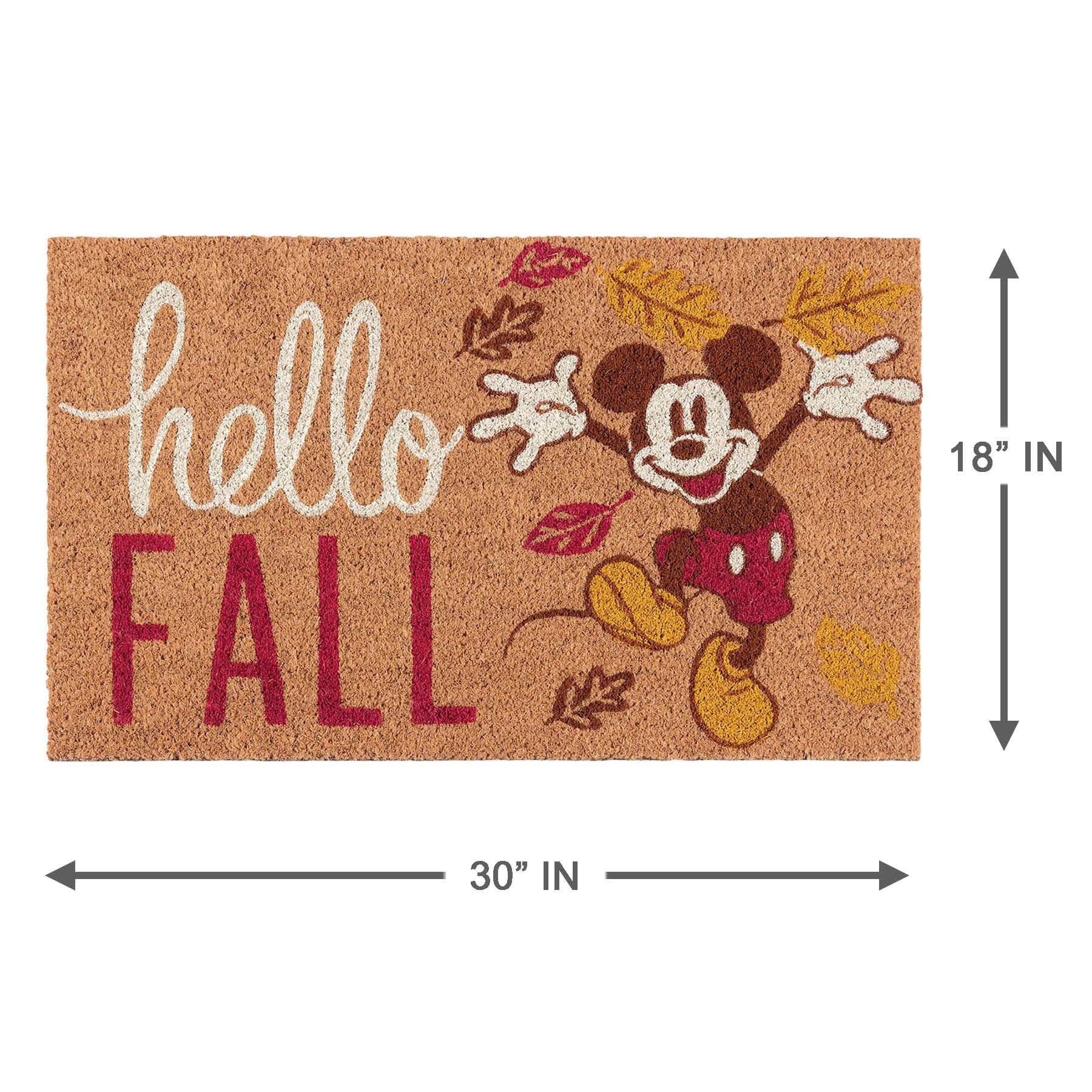 Mickey Hello Fall Coir Mat, 18x30