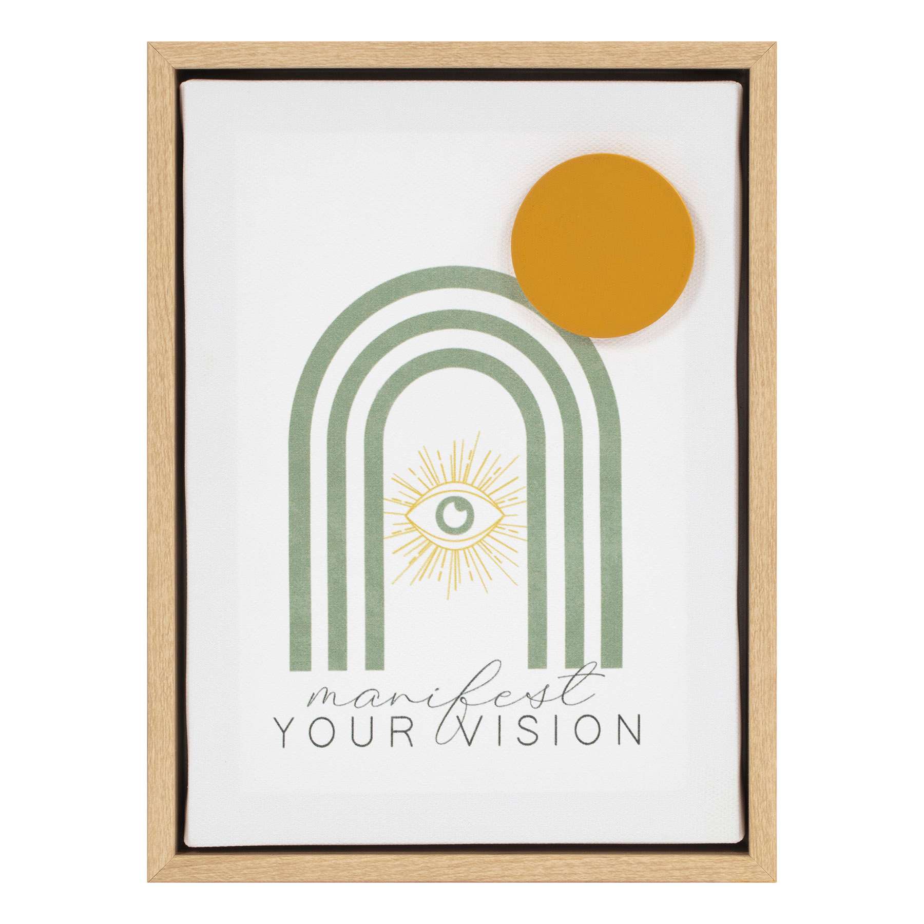 Sage Serenity Framed Your Vision Canvas Table Sign, 6x8
