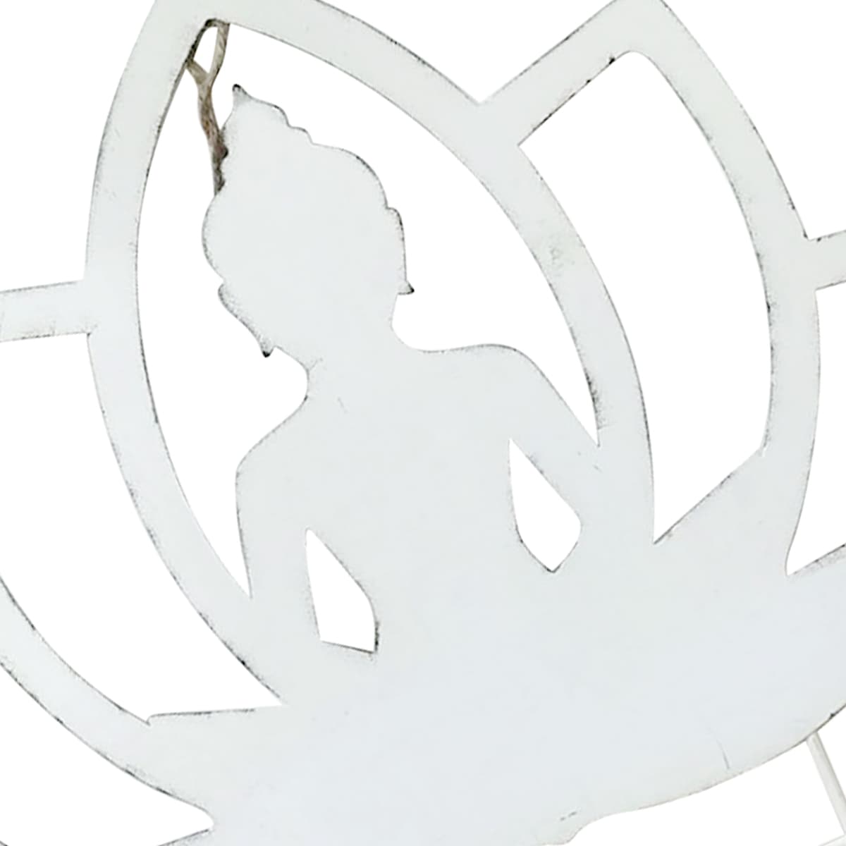 Found & Fable White Buddha Yard Stake, 20x24.5
