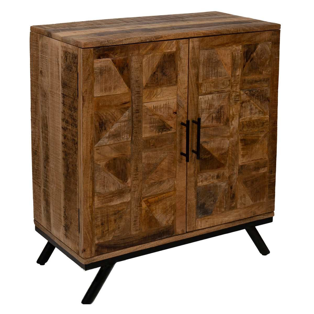 Found & Fable Saffron Cabinet, Natural Mango Wood Finish