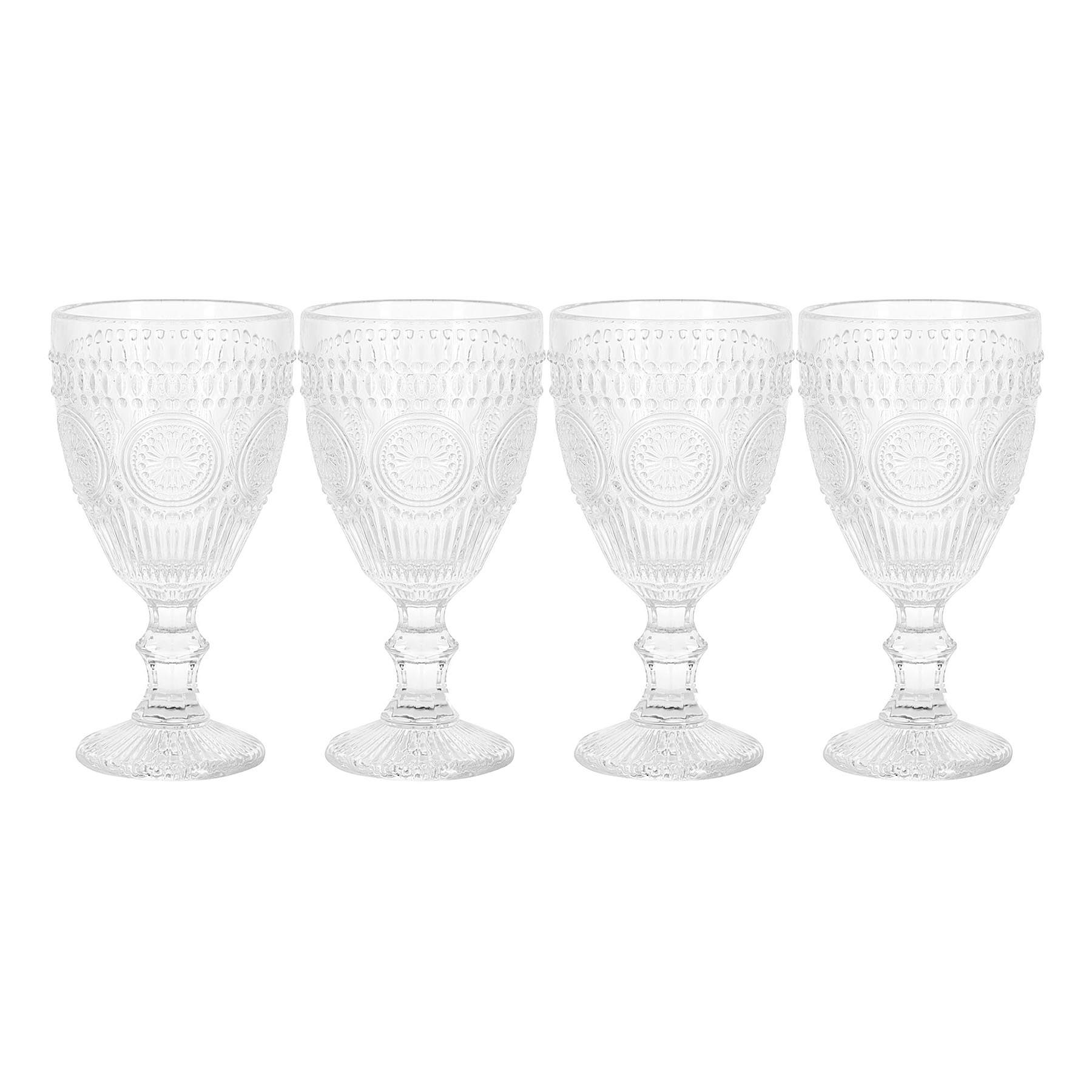 Set of 4 Circa Clear Wine Goblets, 10oz