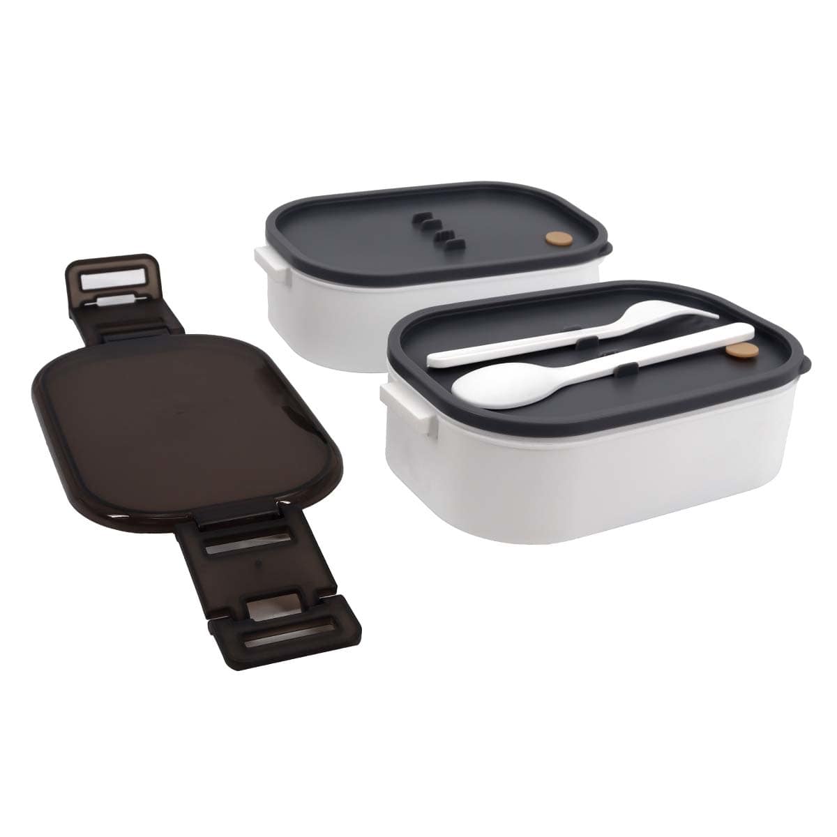 White Stackable Bento Box Lunch Container, 61oz