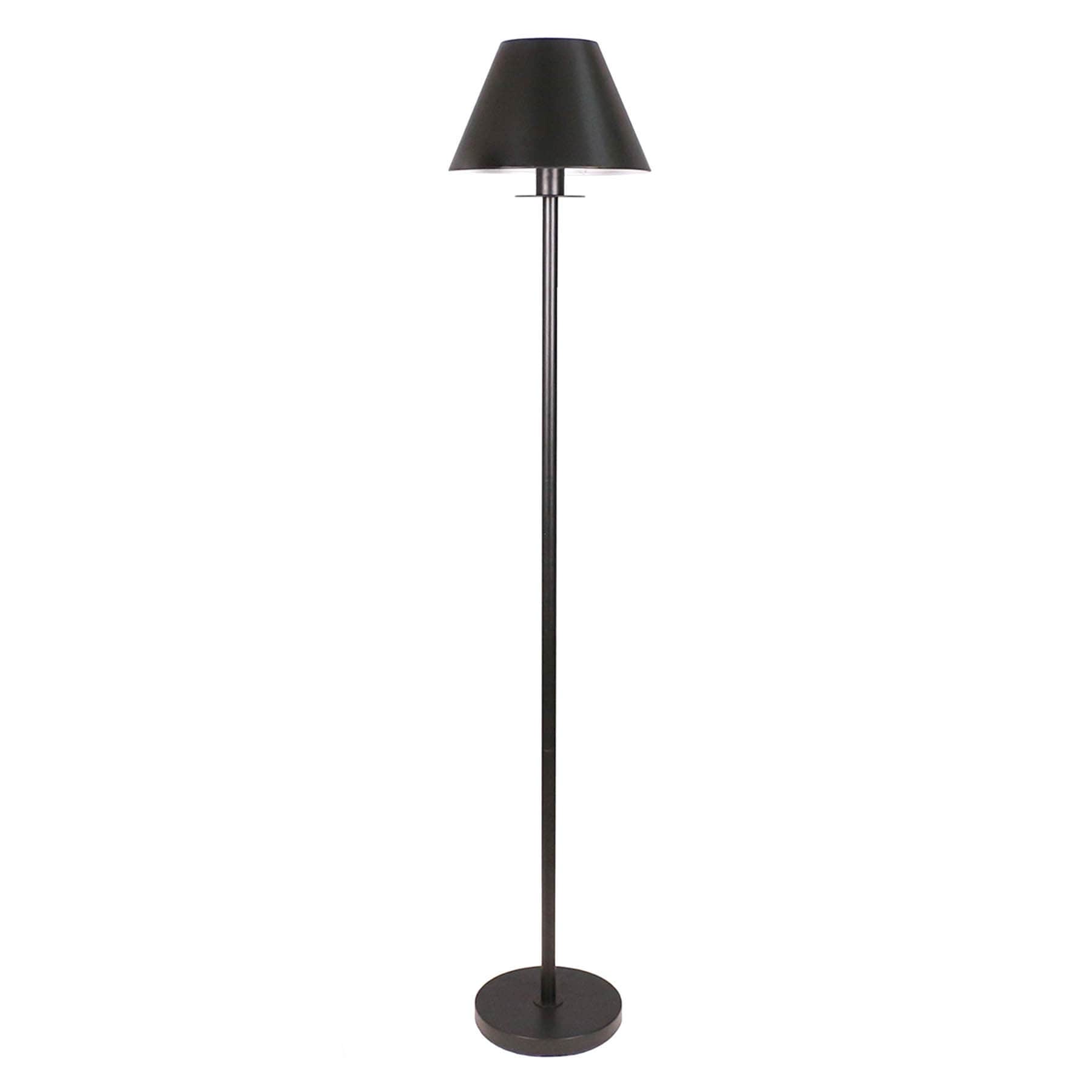 Black Metal Floor Lamp, 63"