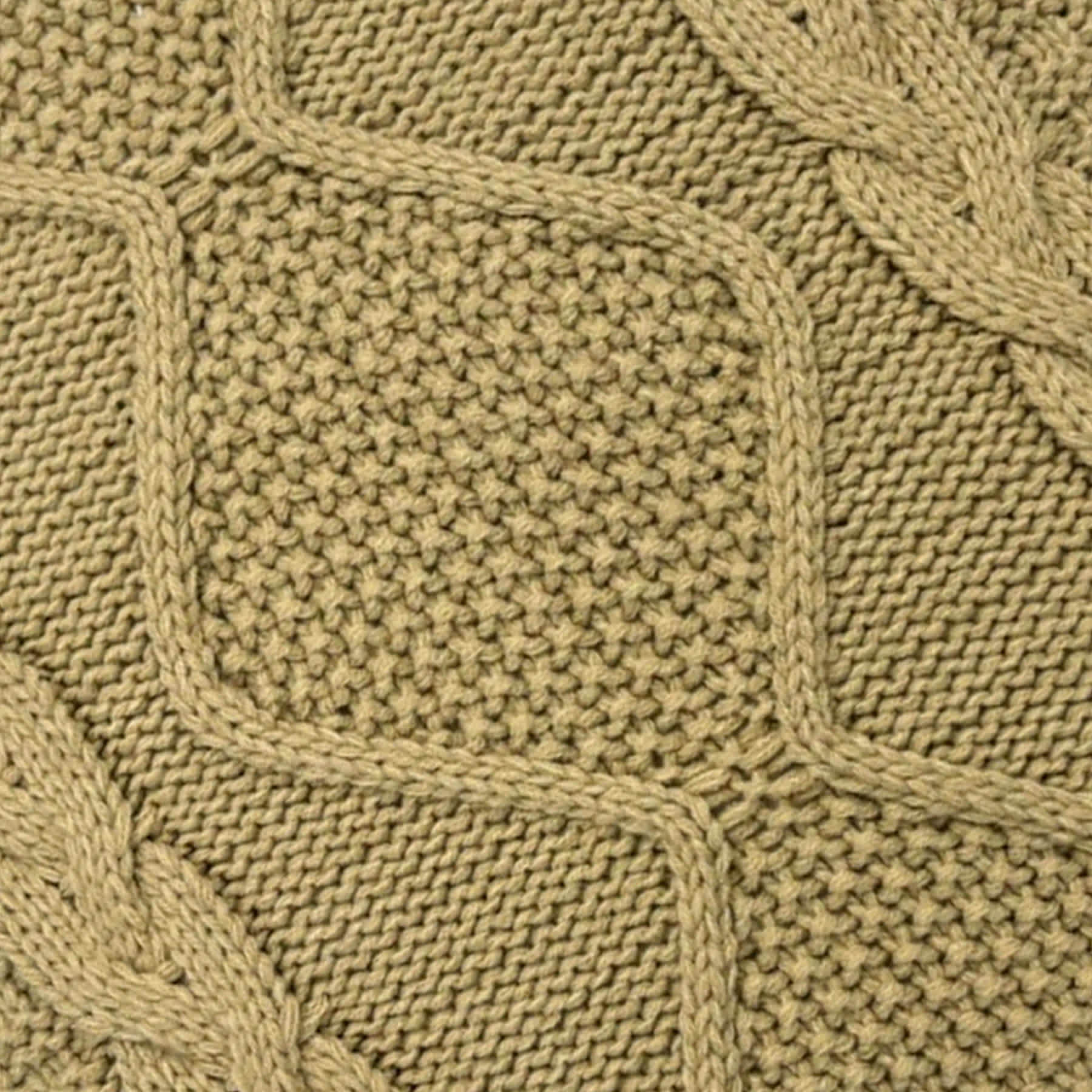 Honeybloom Brown Knitted Throw Pillow, 24"