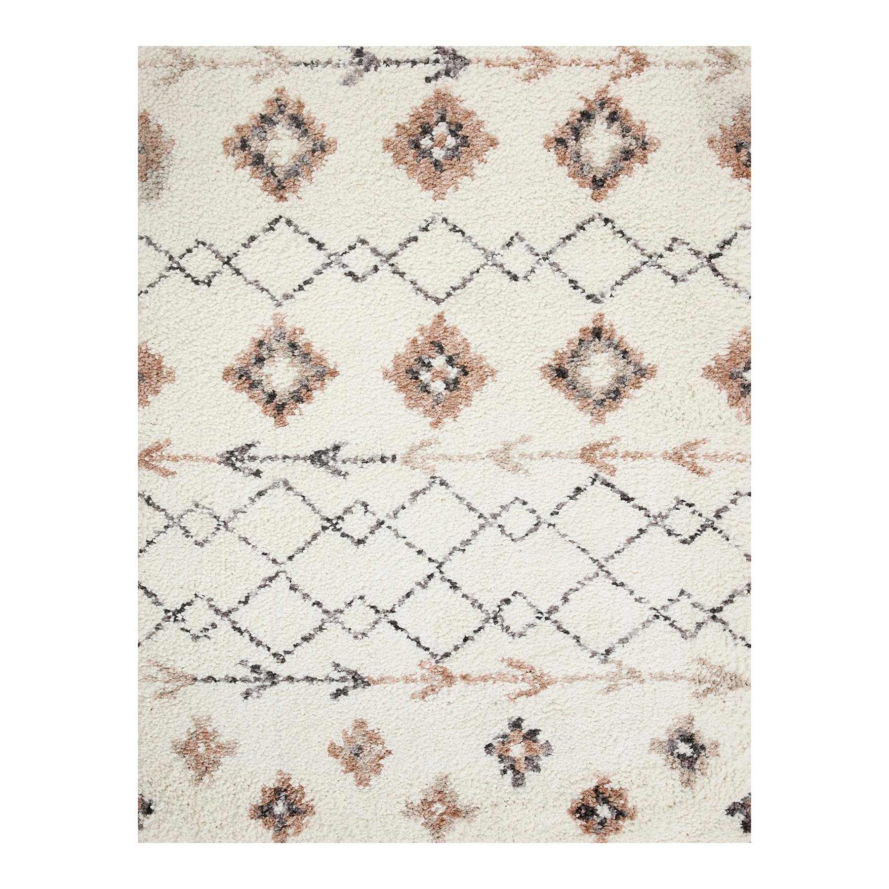 (C184) Found & Fable Alton Ivory Shag Area Rug, 8x10