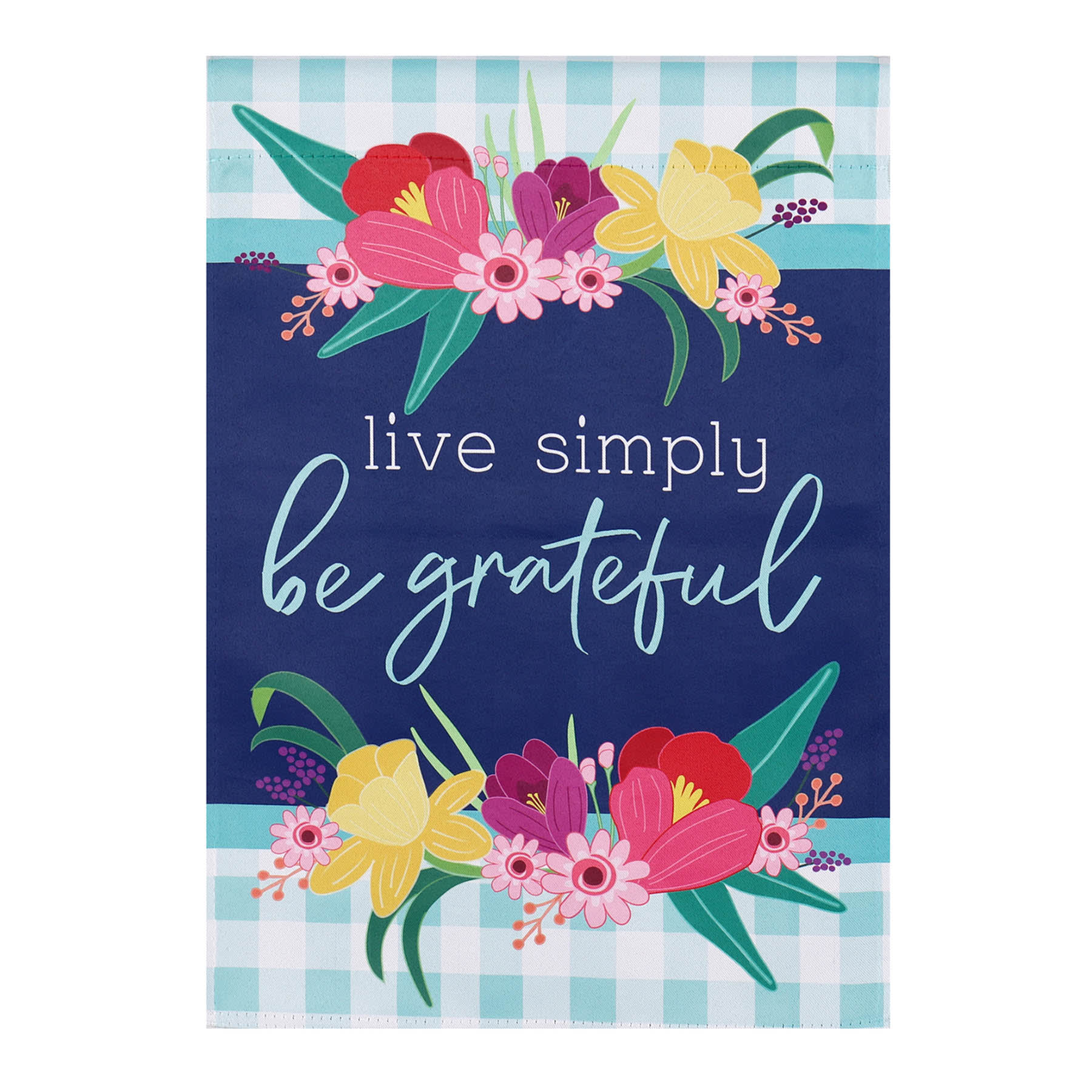 Live Simply Be Grateful Garden Flag, 18"