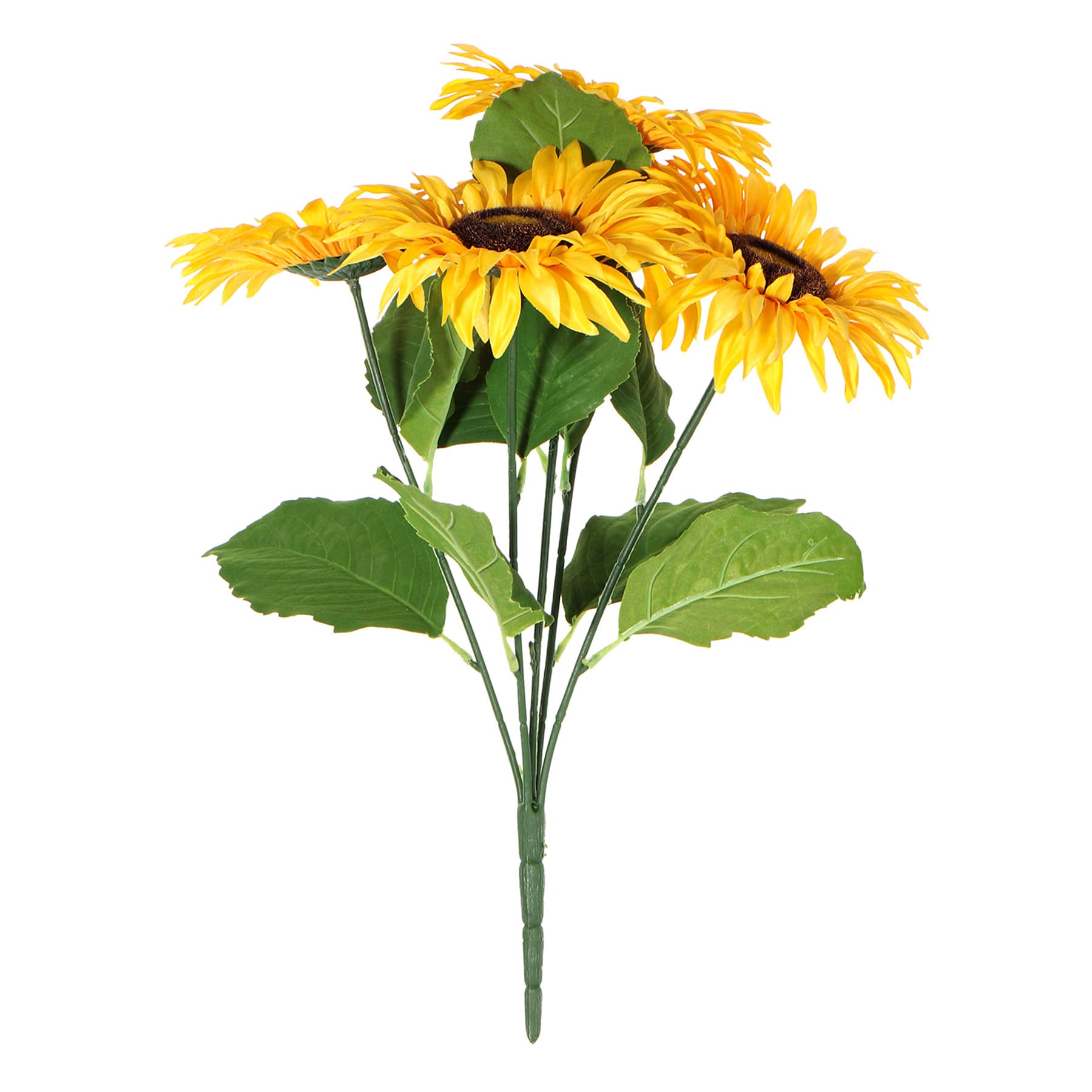 Yellow Sunflower Fall Flower Bush, 17"