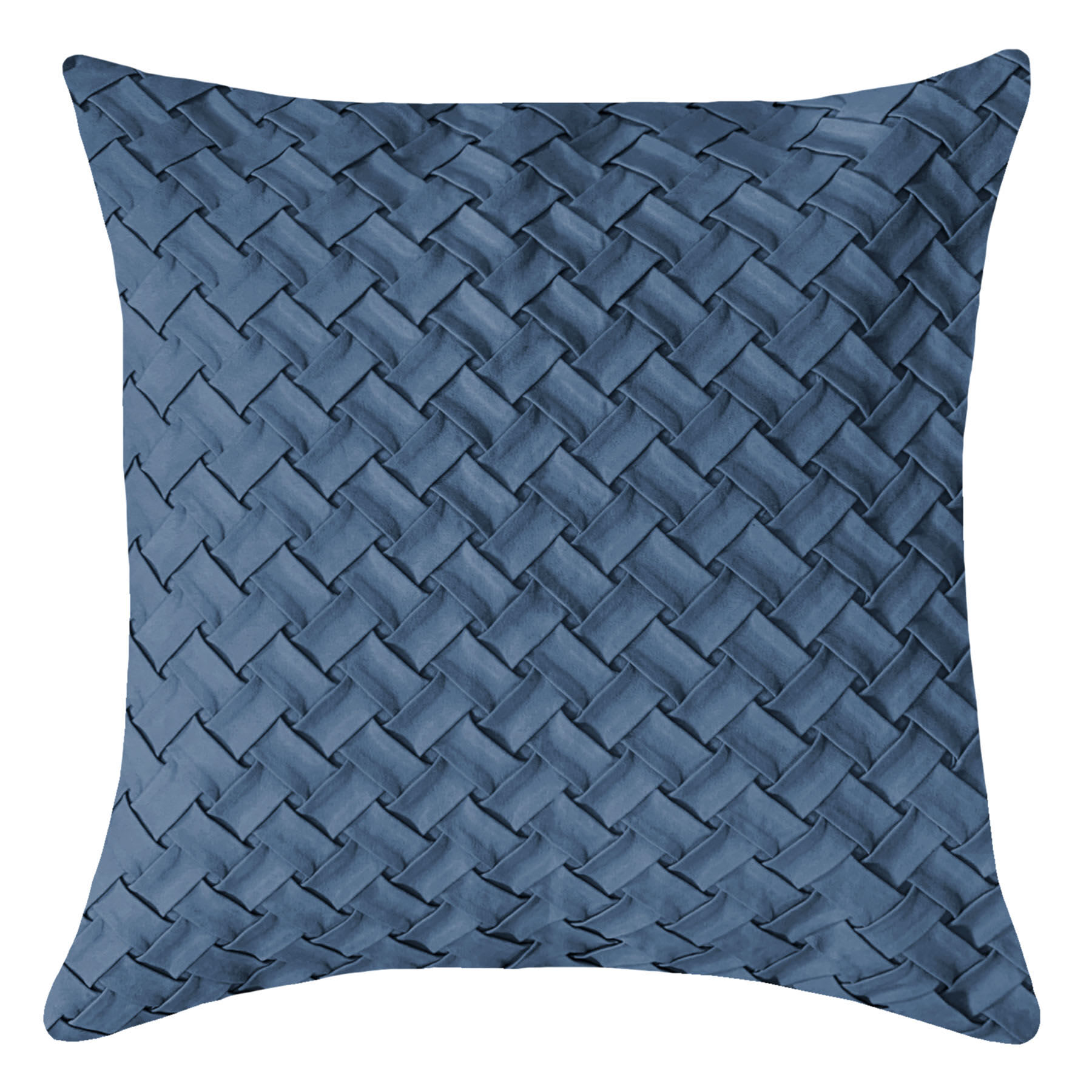 Providence Indigo Basketweave Throw Pillow, 18"