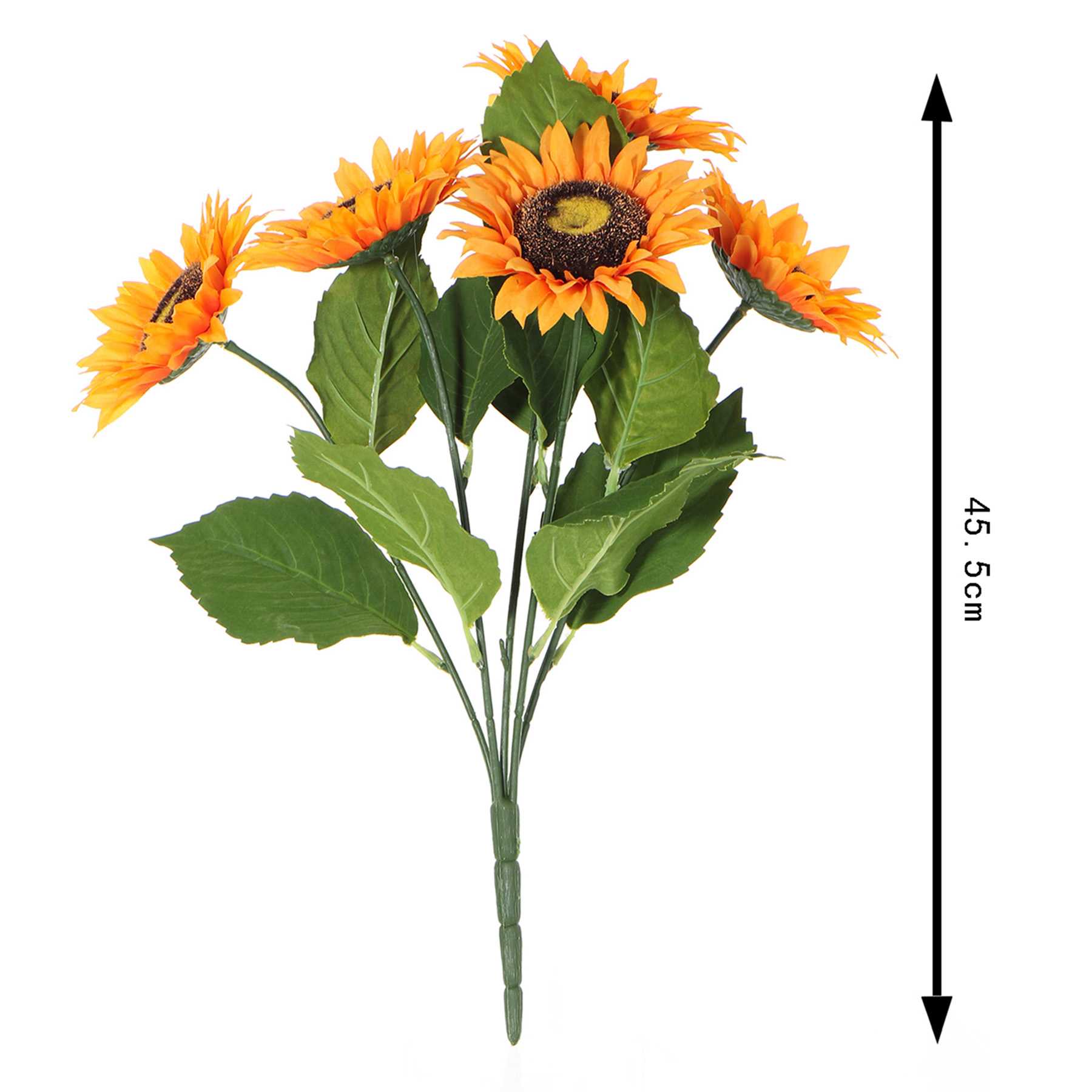 Orange Sunflower Fall Flower Bush, 17"