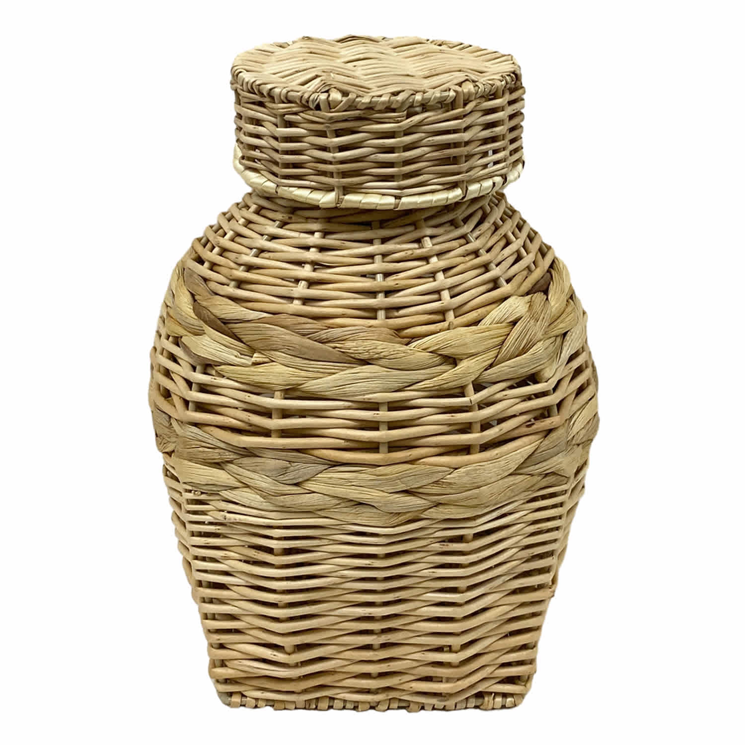 Honeybloom Rattan Jar, 10"