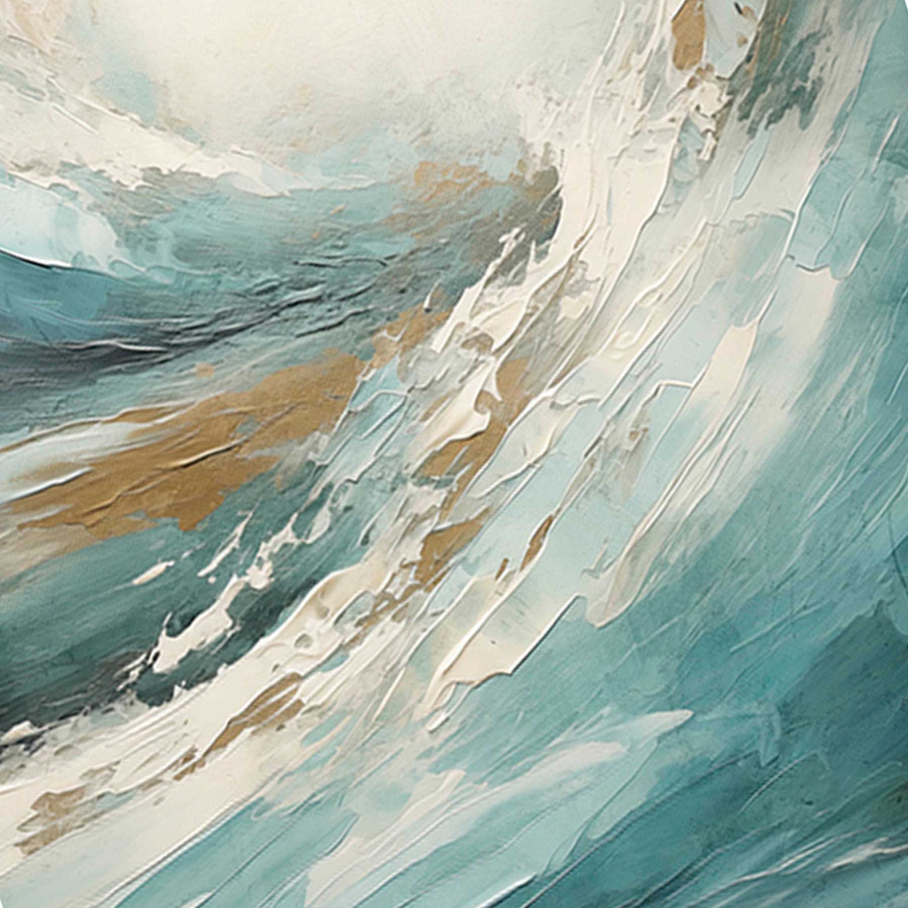 Teal Abstract Canvas Wall Art, 30x40