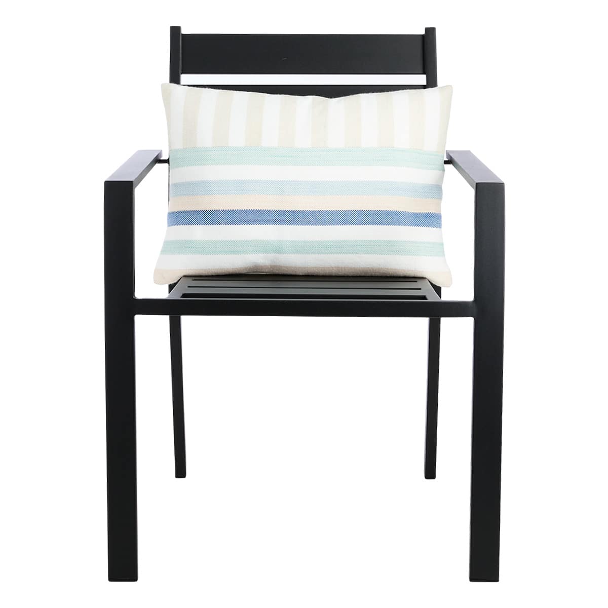 Honeybloom Two Way Stripe Woven Lumbar Outdoor Throw Pillow, 14x20
