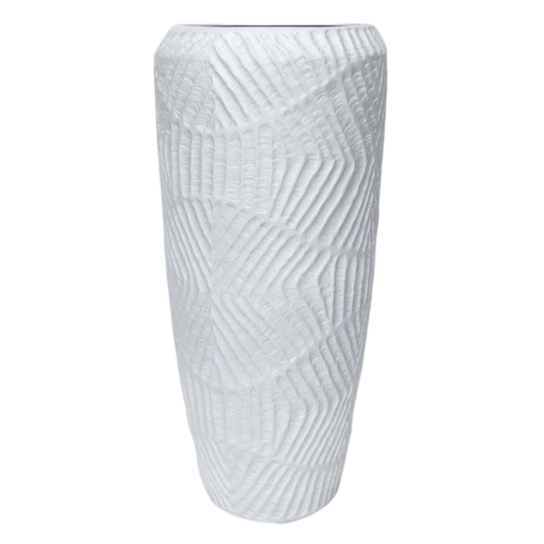 Found & Fable Tallado Tall White Outdoor Planter, 13.4"