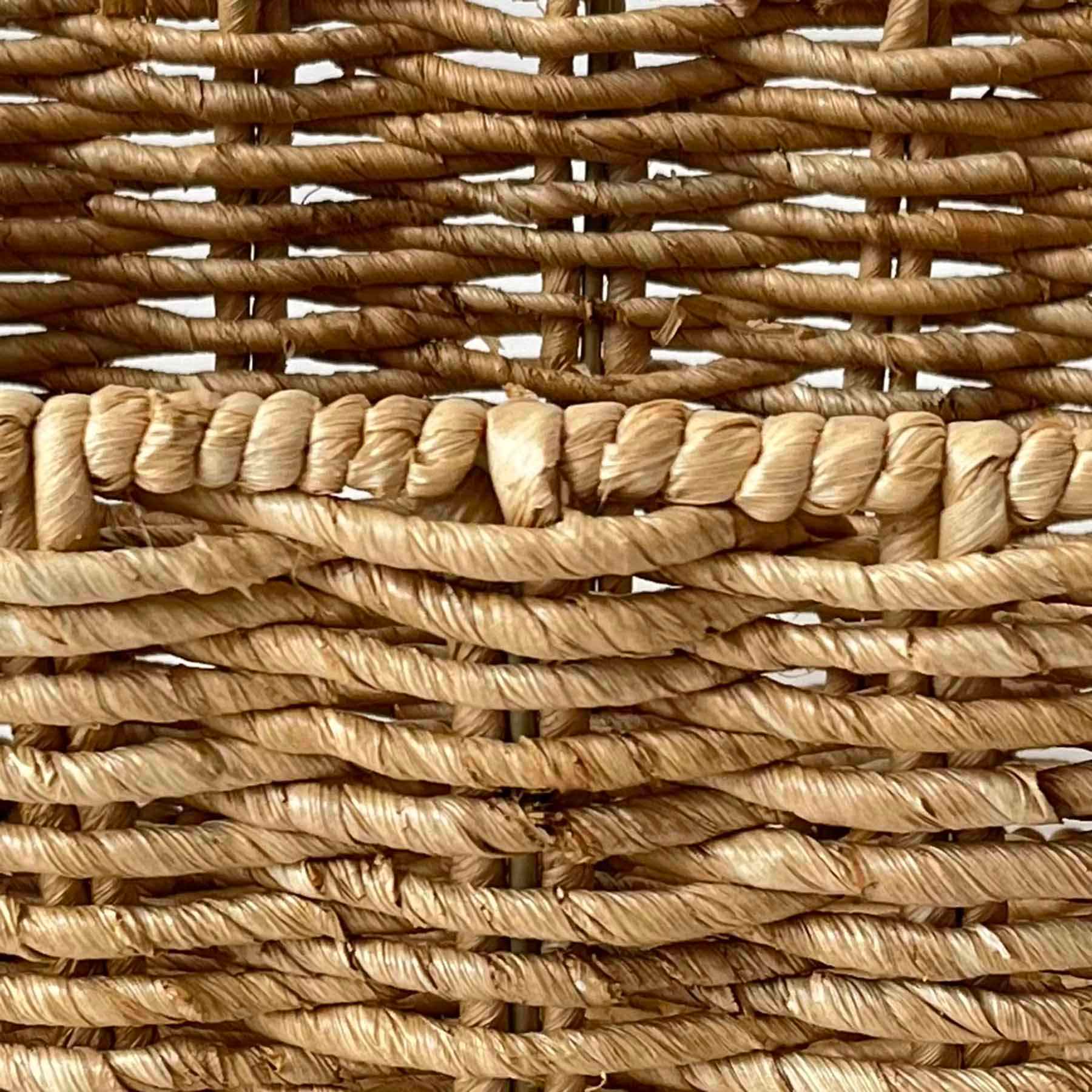 Vanilla Rectangle Wicker Storage Basket, Small