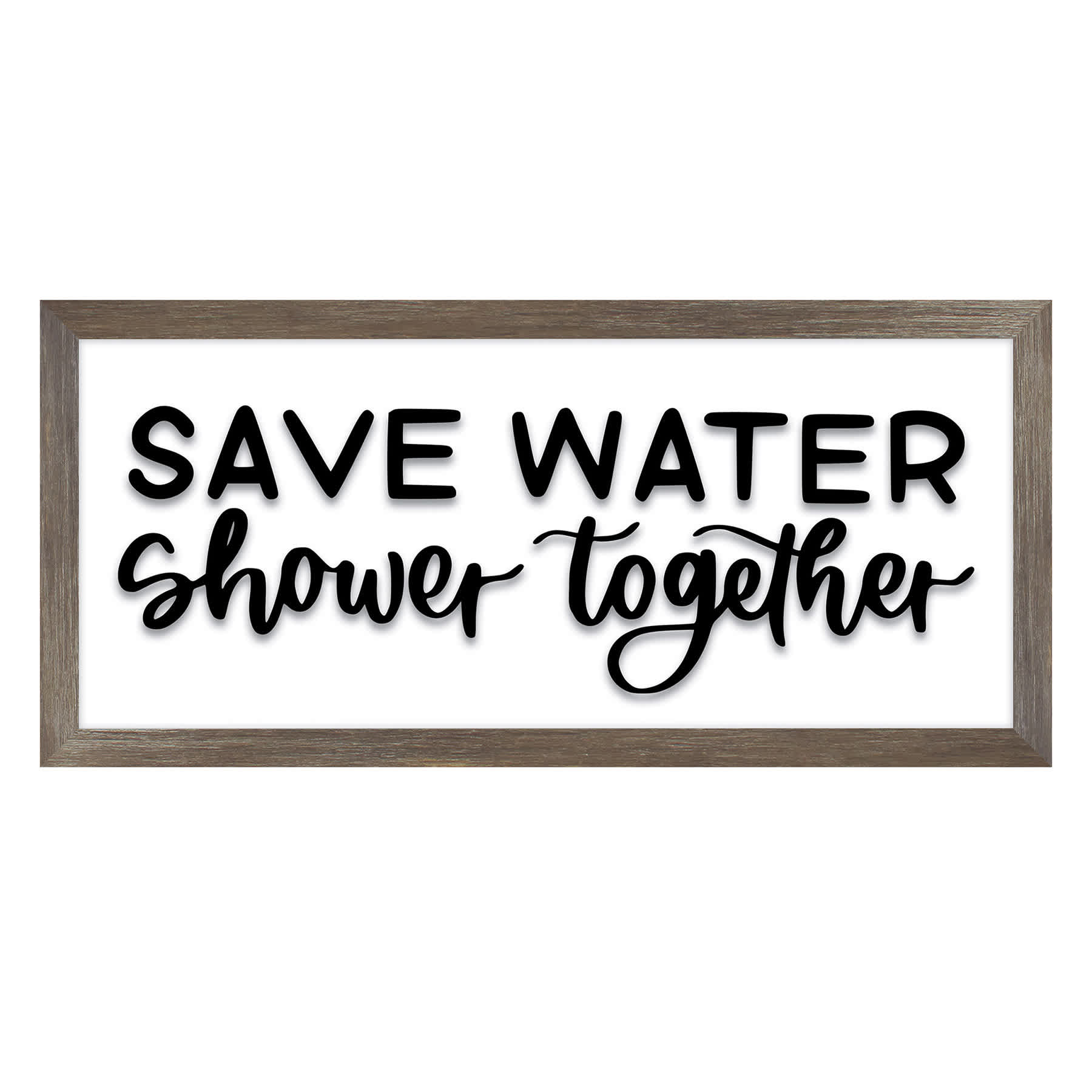 Save Water Framed Sign, 5x12