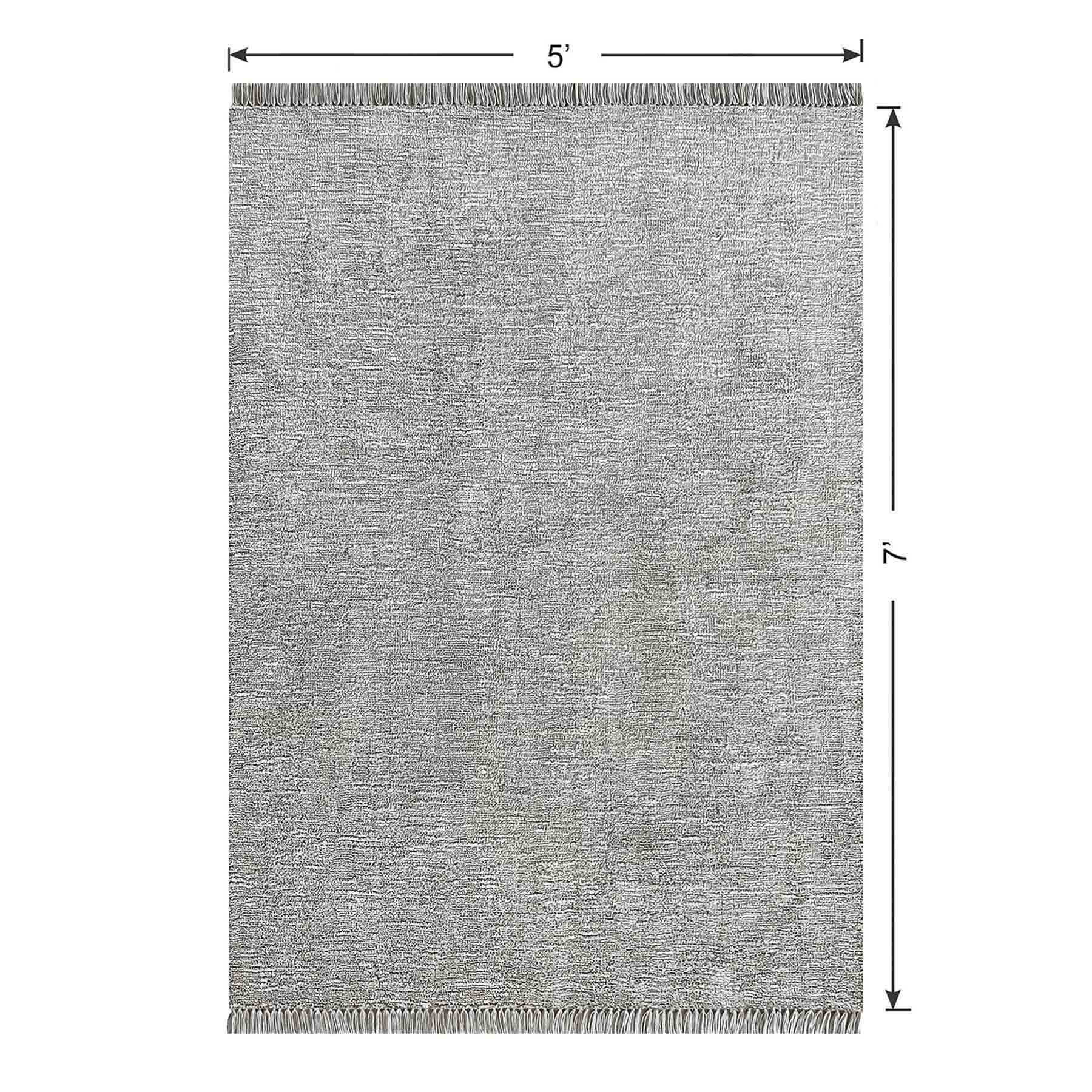 (A484) Crosby St. Breton Grey Tufted Area Rug, 5x7