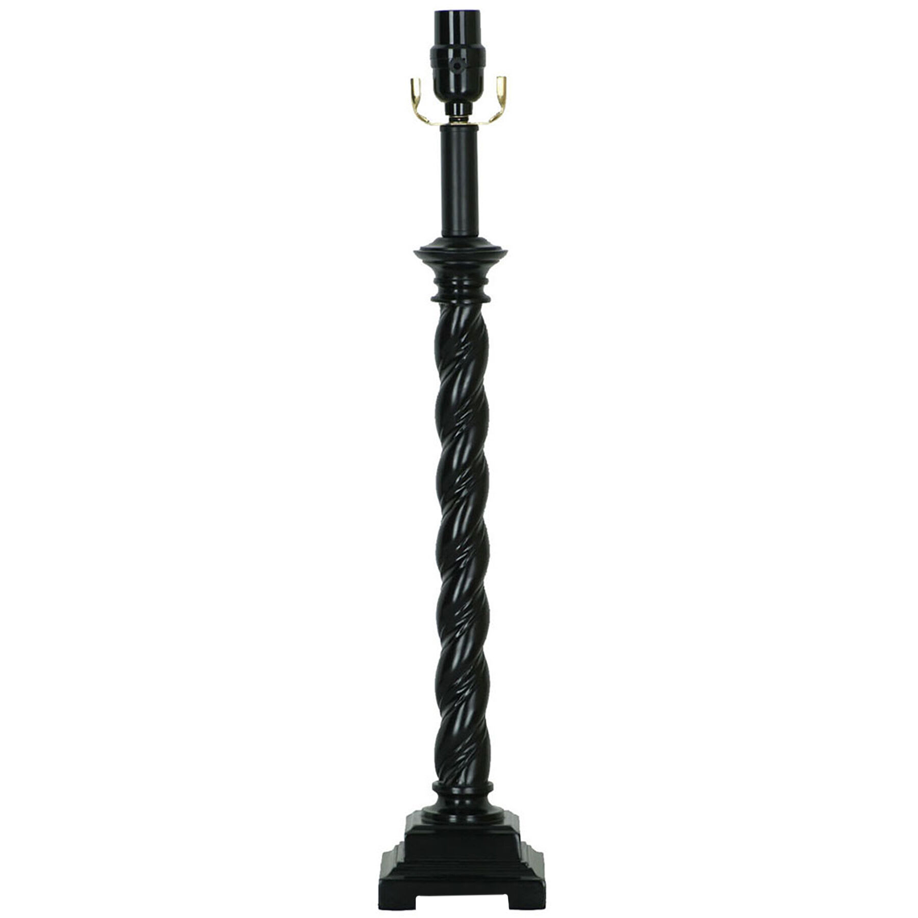 Black Twist Buffet Large Table Lamp Base, 24"