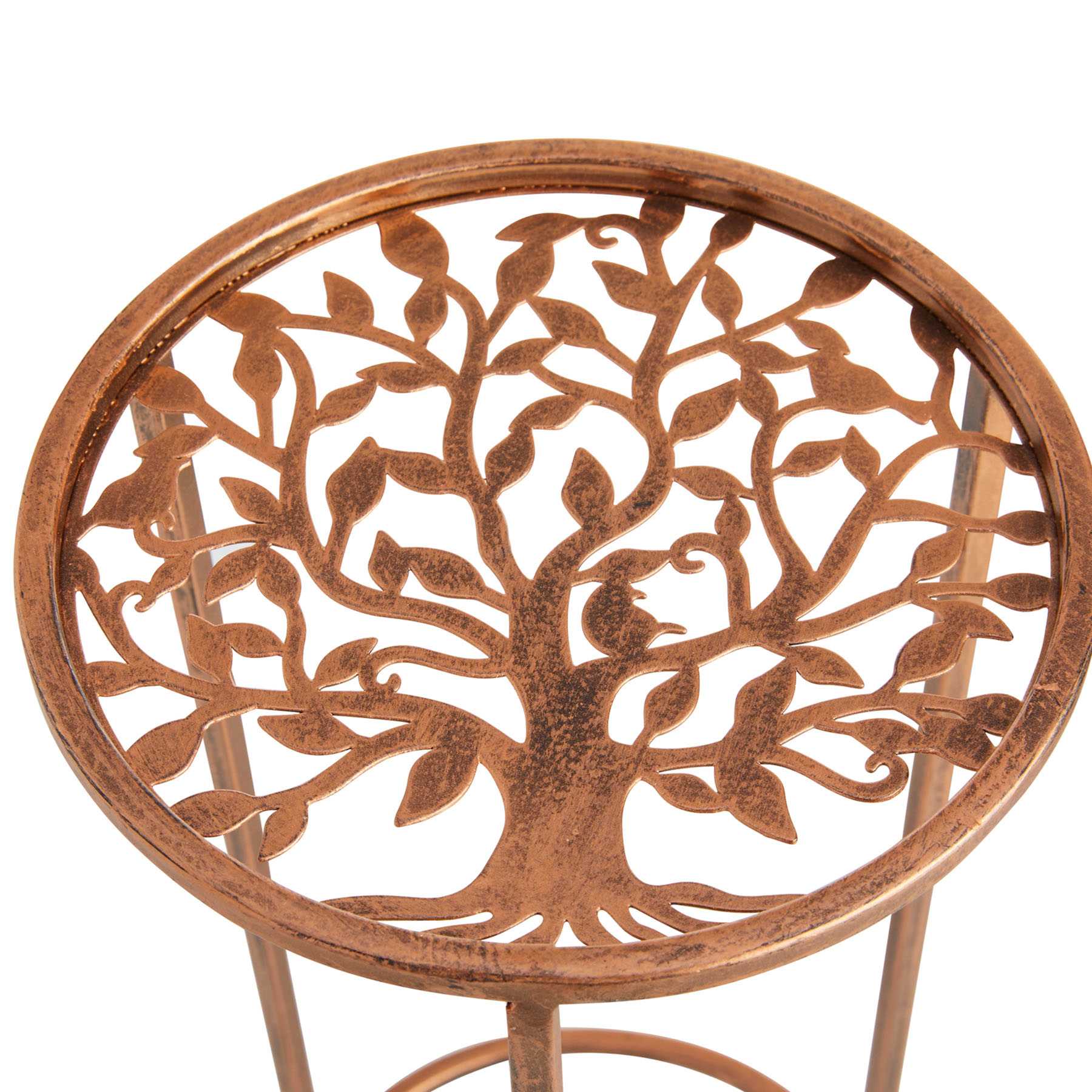 Bronze Metal Plant Stand, Small