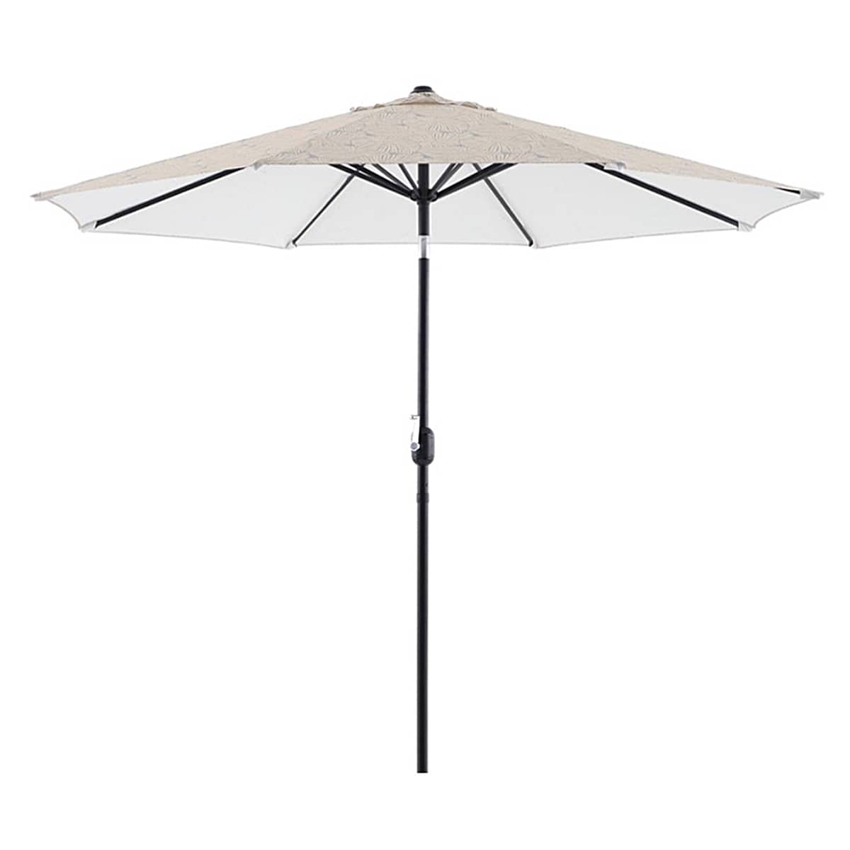 Found & Fable Tonal Talia Leaf Crank & Tilt Round Patio Umbrella, 9'