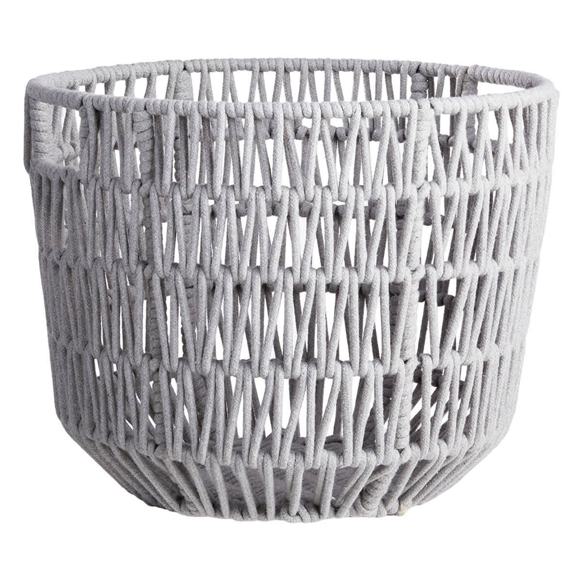 Round Poly Rope Basket Grey M