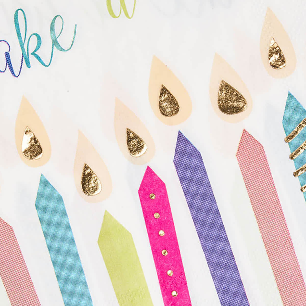 16-Count Birthday Candle Foil Lunch Napkins