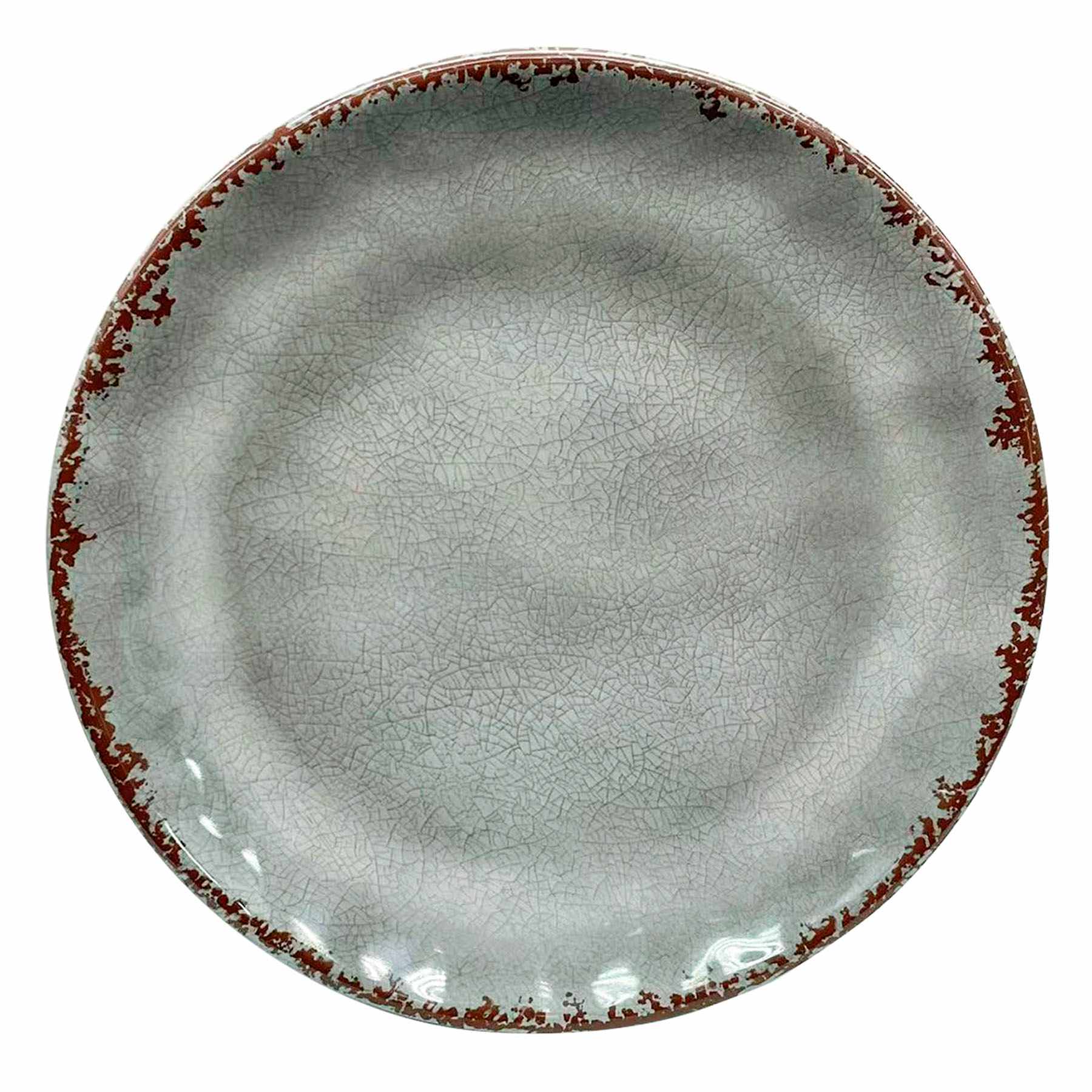 Honeybloom Grey Melamine Dinner Plate, 11"