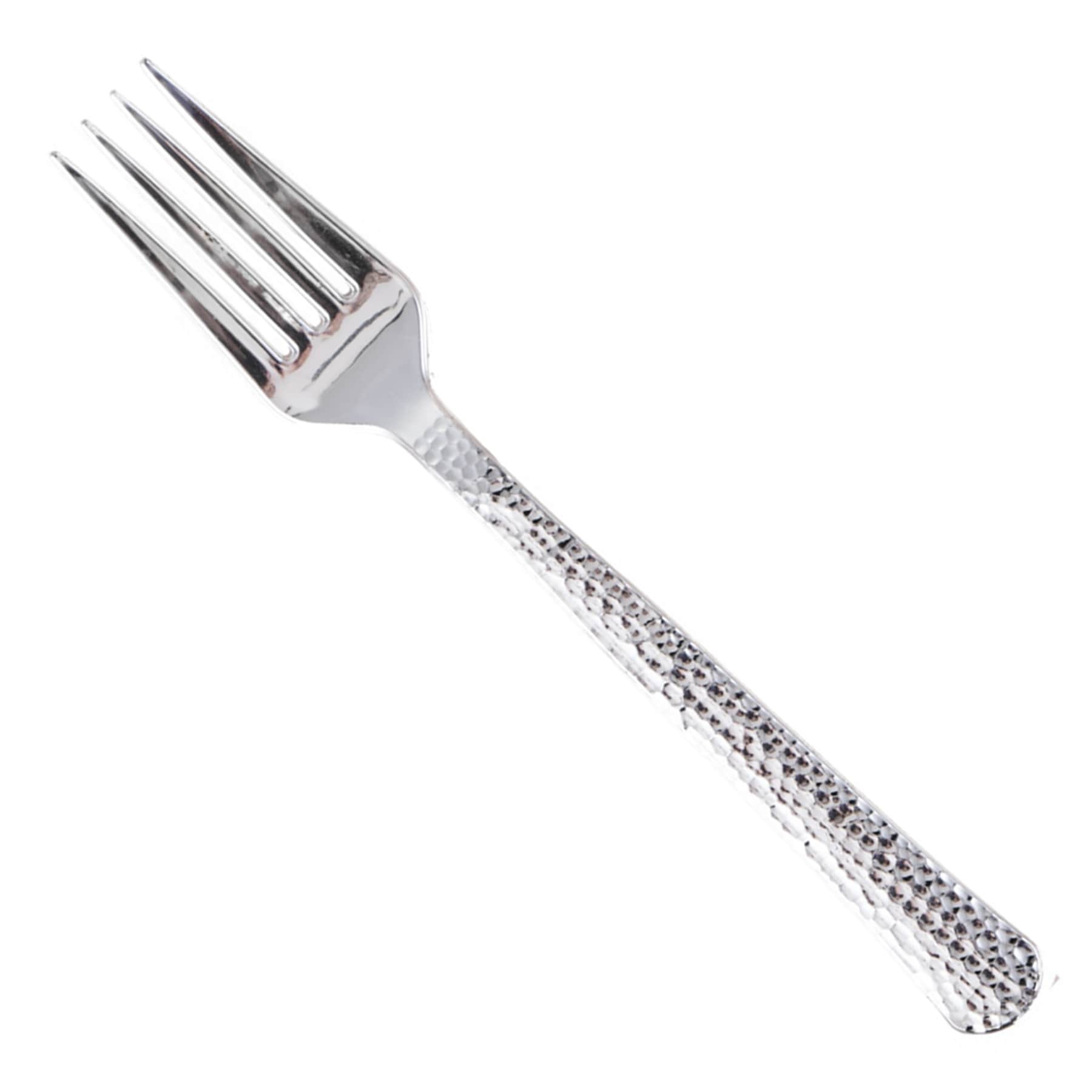 Set of 96 Hammered Silver Cutlery Set