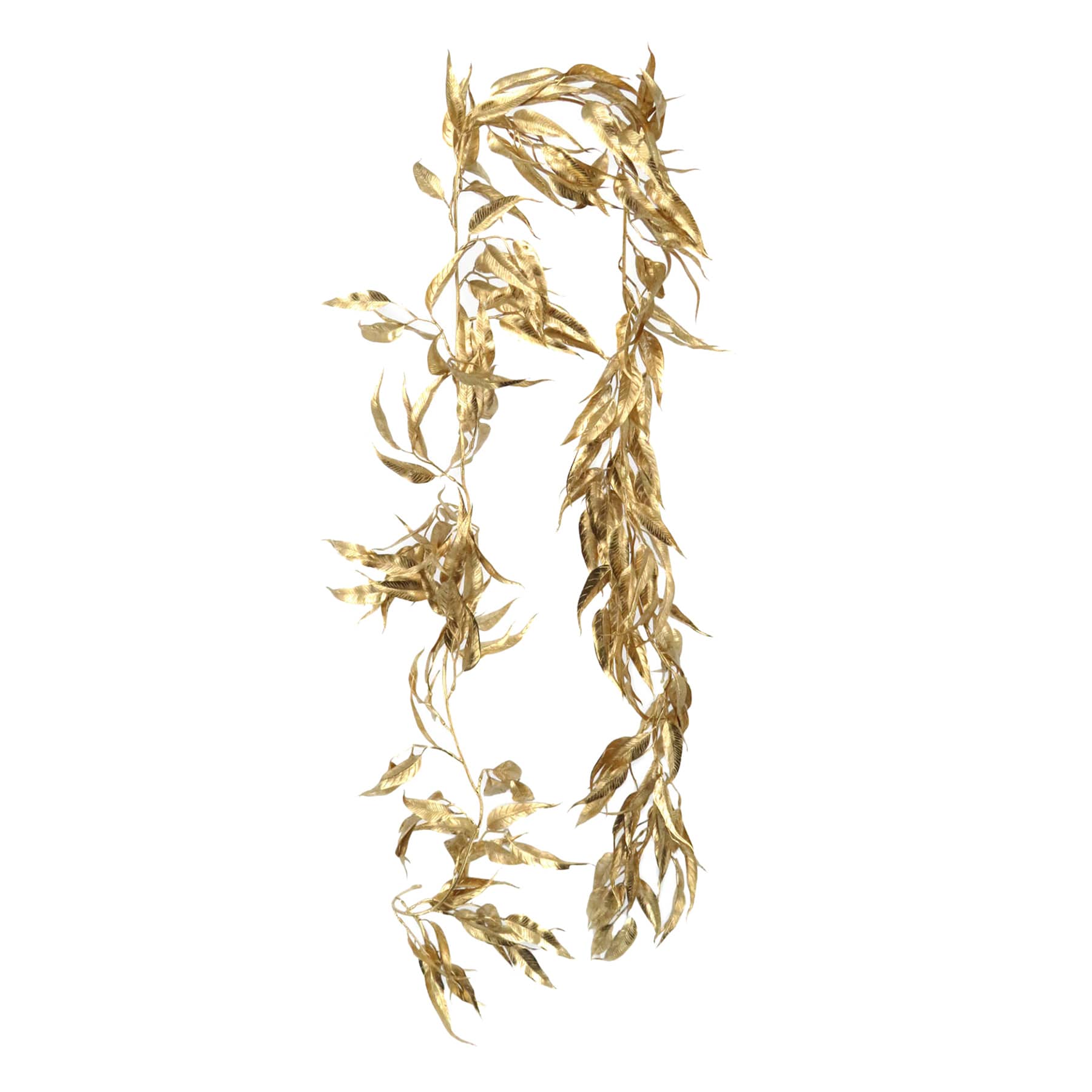 Metallic Gold Eucalyptus Garland, 72"