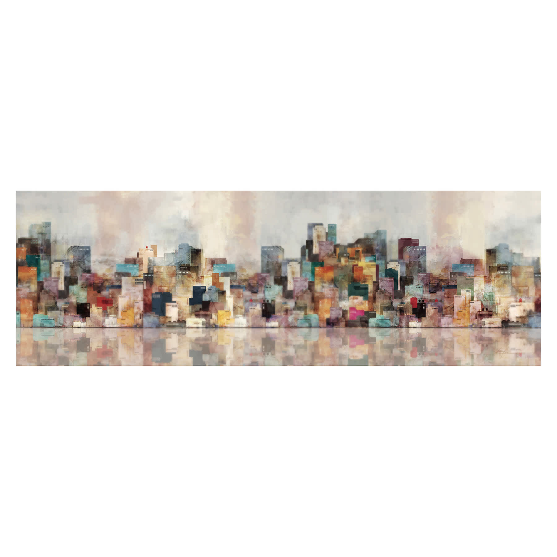 City of Color Canvas Wall Art, 60x20