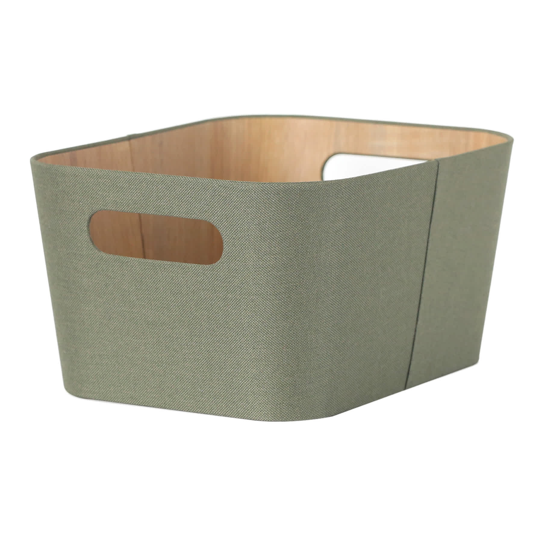 Green & Sage Wooden Storage Basket, 7.5l