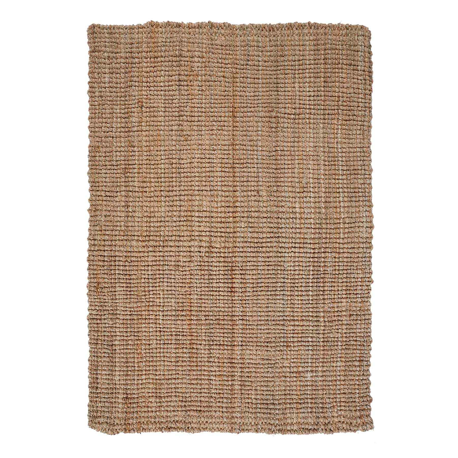 (B181) Jute Boucle Woven Area Rug, 7x9