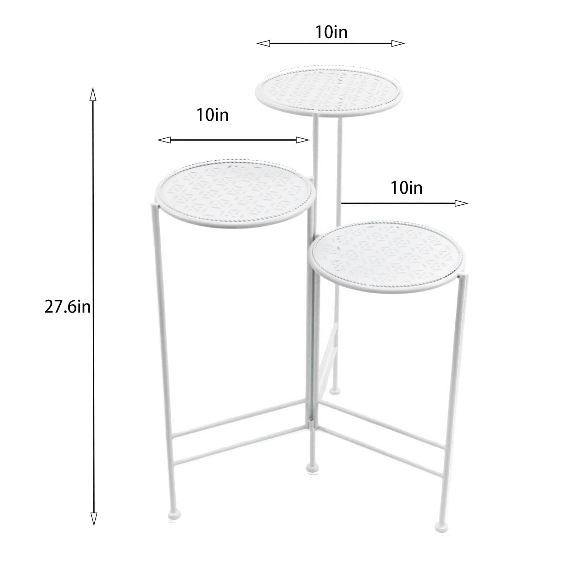 White Metal Plant Stand, 28"
