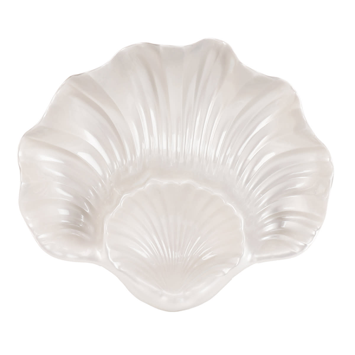 Melamine Seashell Chip & Dip Tray