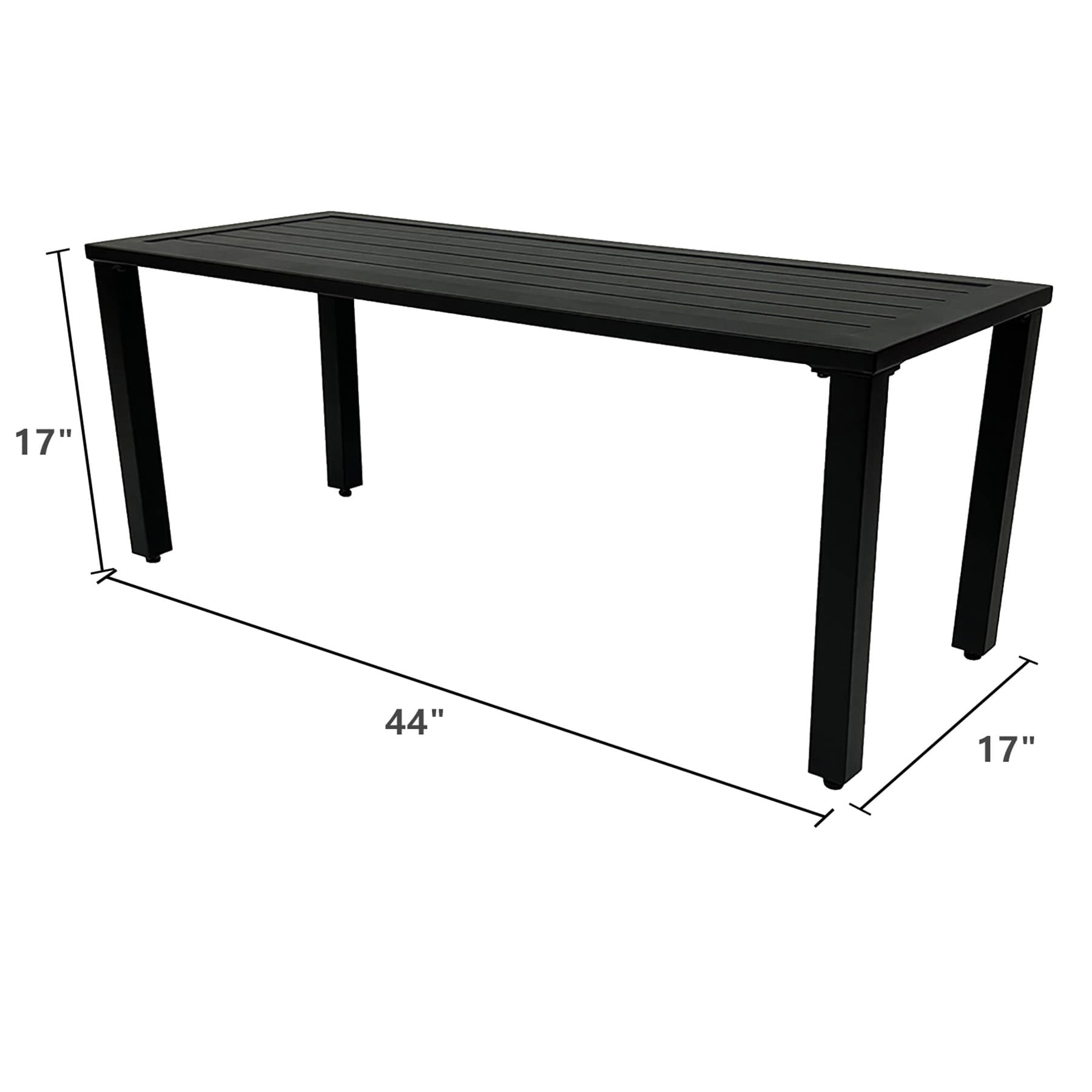 Grammercy Patio Bench, Black