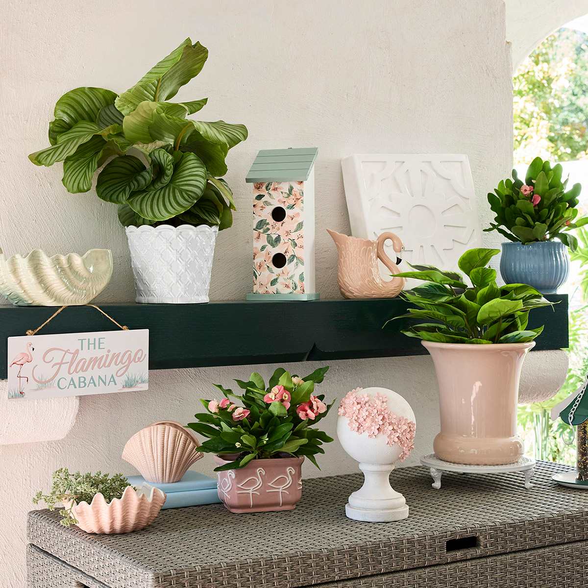 Providence Indoor Pink Swan Pot, Extra Small