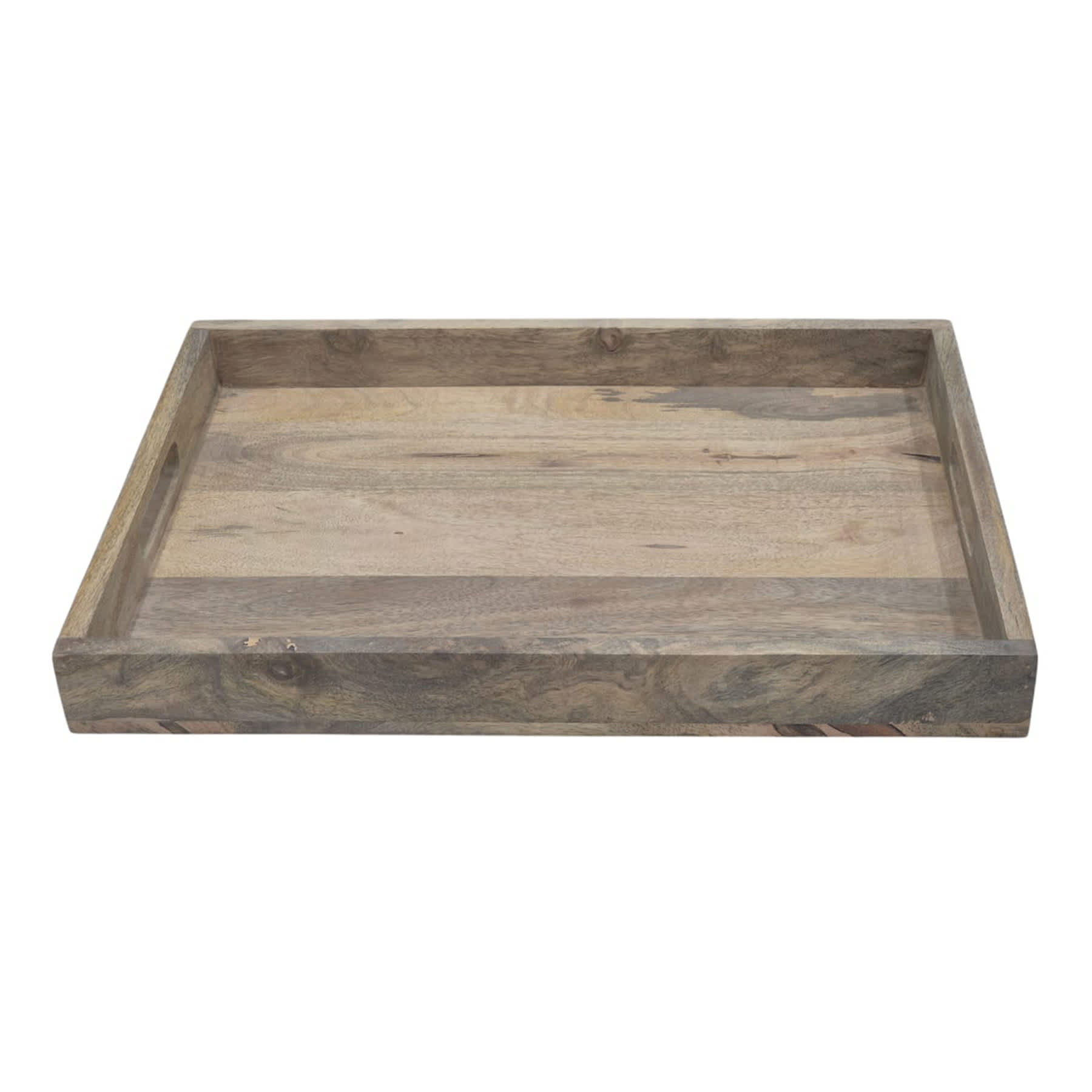 Bleached Mango Wood Rectangle Tray, 20x15