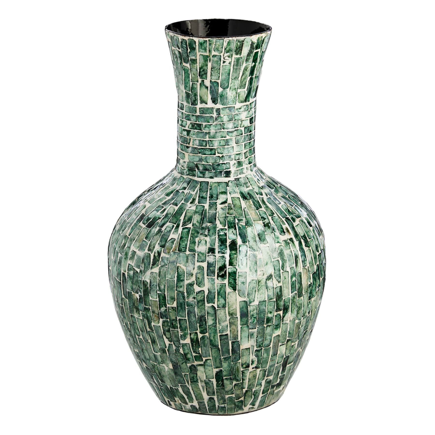 Found & Fable Green Capiz Vase, 17"