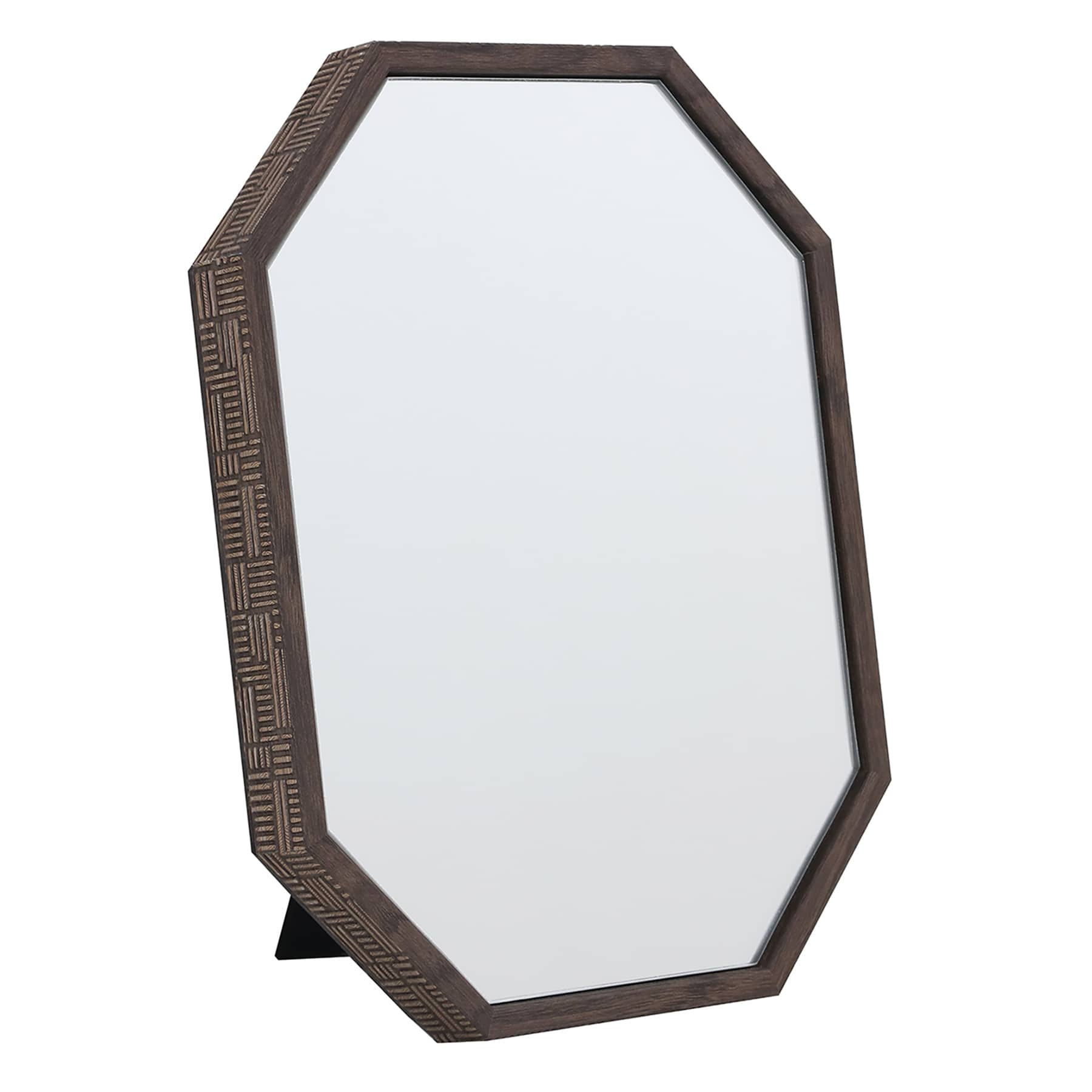 Wood Framed Octagon Mirror, 8x10