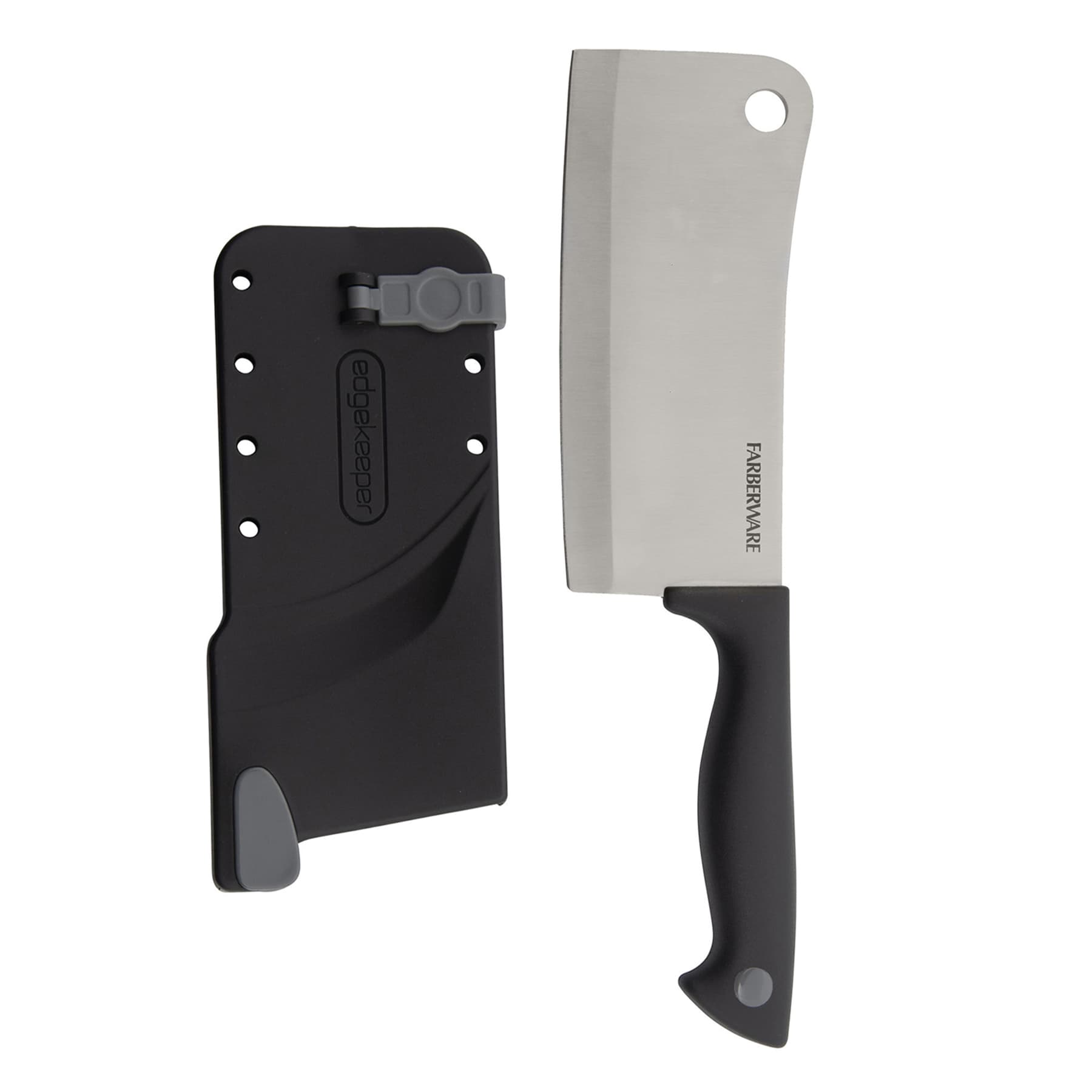 Farberware EdgeKeeper Black Cleaver Knife, 6"
