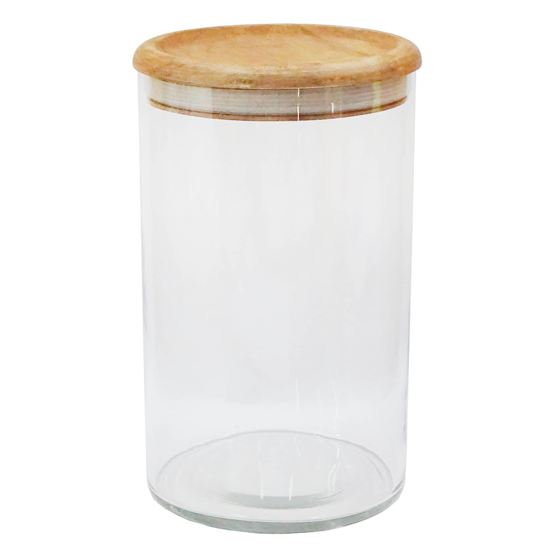 Glass Canister with Acacia Wood Lid, Large