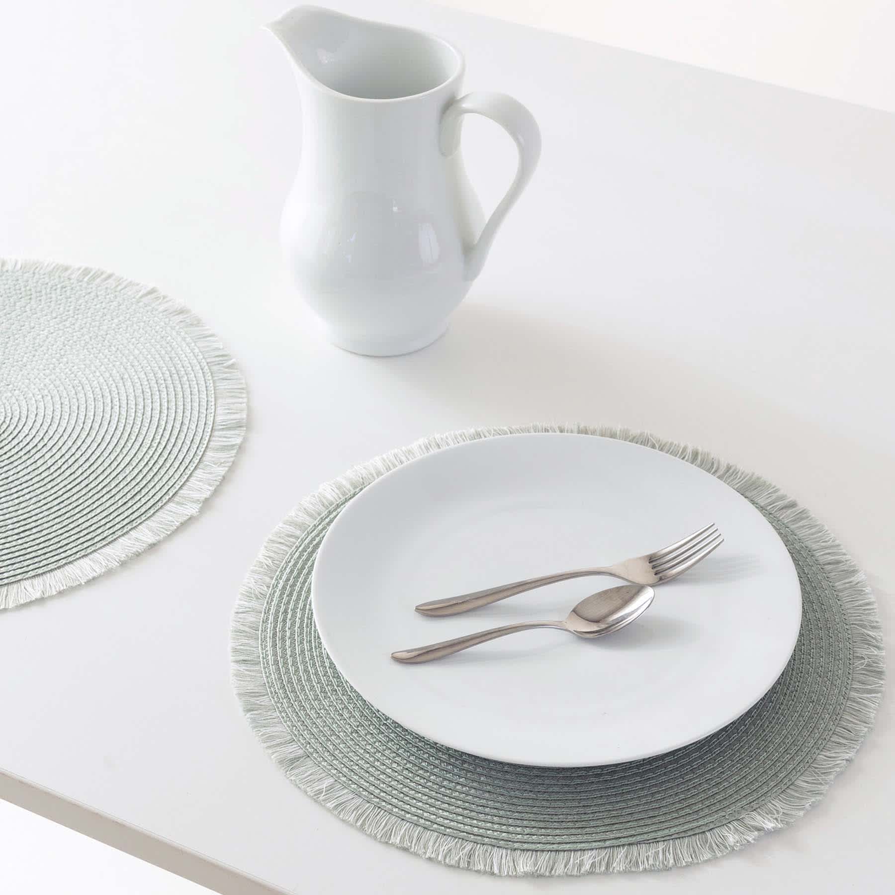 Set of 6 Vargus Spruce Round Placemats, 15"